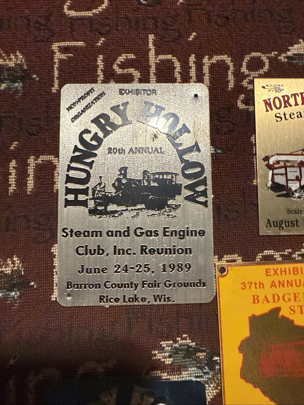 Lot Of 6 Wisconsin Steam Engine Hit & Miss Antique Tractor Show Exhibitor Plaque