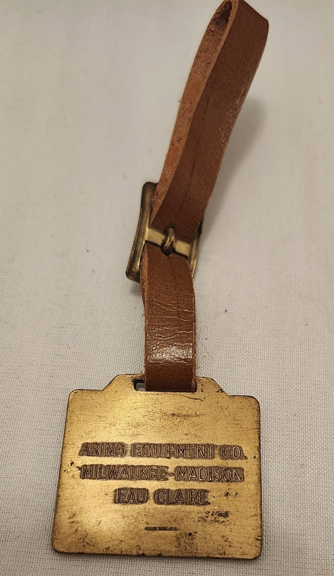 Vintage Michigan Tractor Shovels Clark Equipment Watch Fob w/Leather Strap
