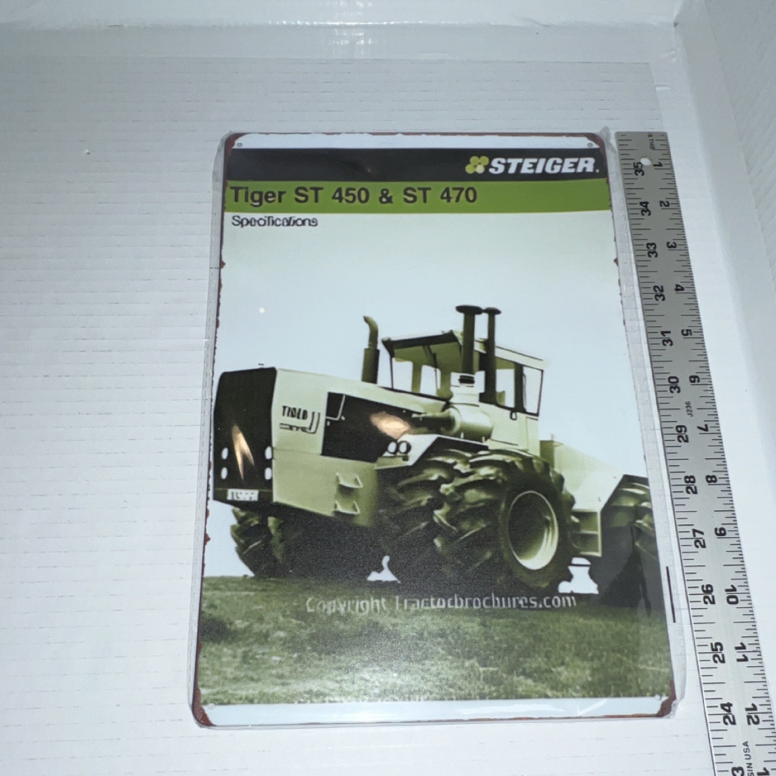 Steiger Tiger ST 450 & ST 470 Metal Sign Agriculture Collectible