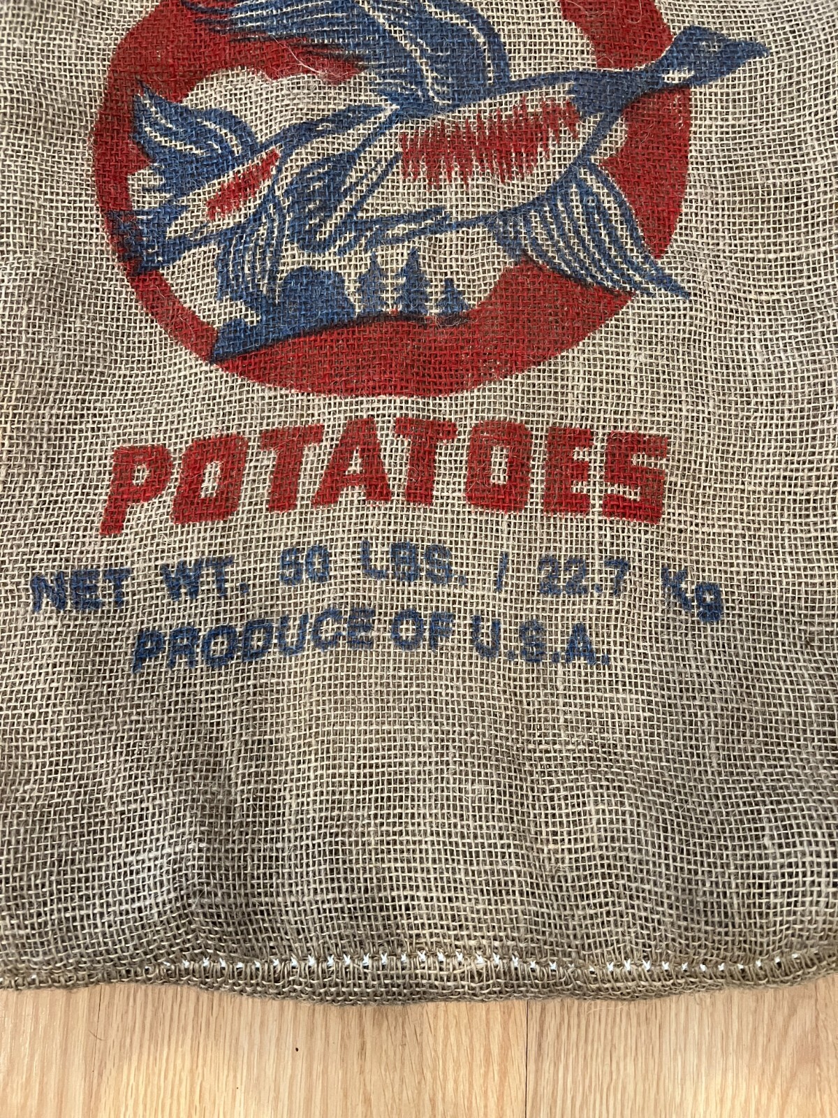 Vintage Northern Flight 50lb Potato Burlap Sack