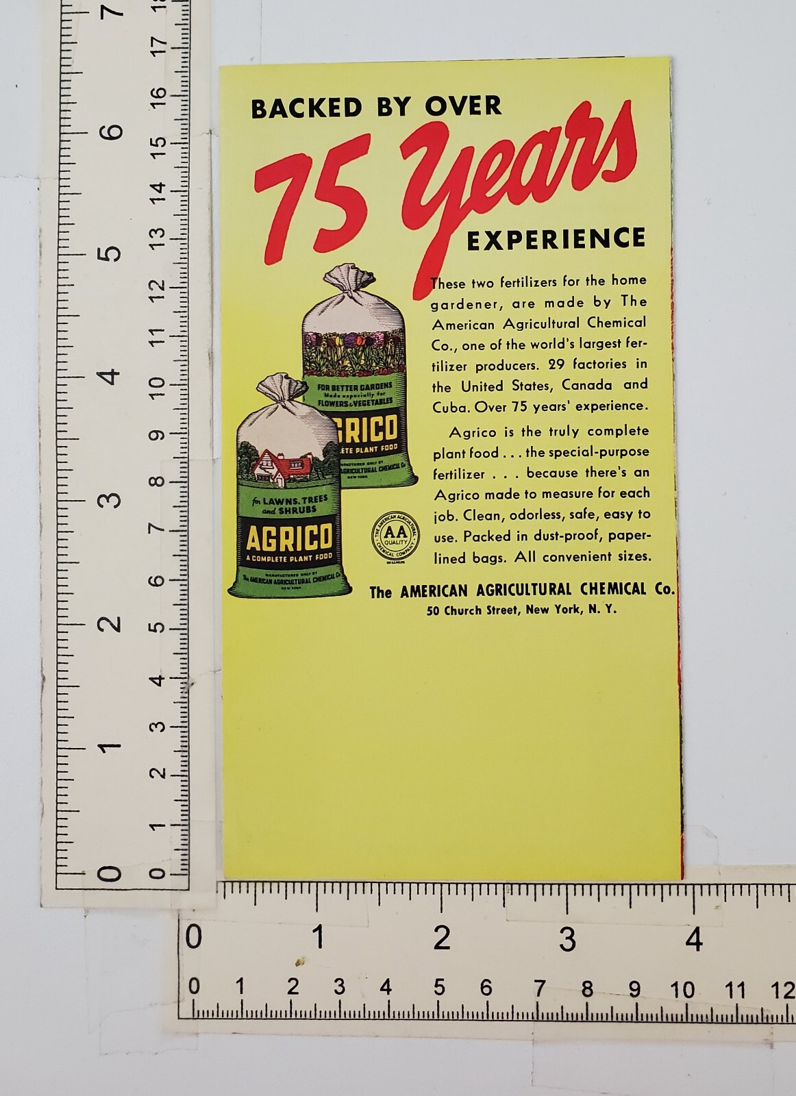 1930s Agrico American Agricultural Chemical Lawn Garden Fertilizer Vtg Pamphlet