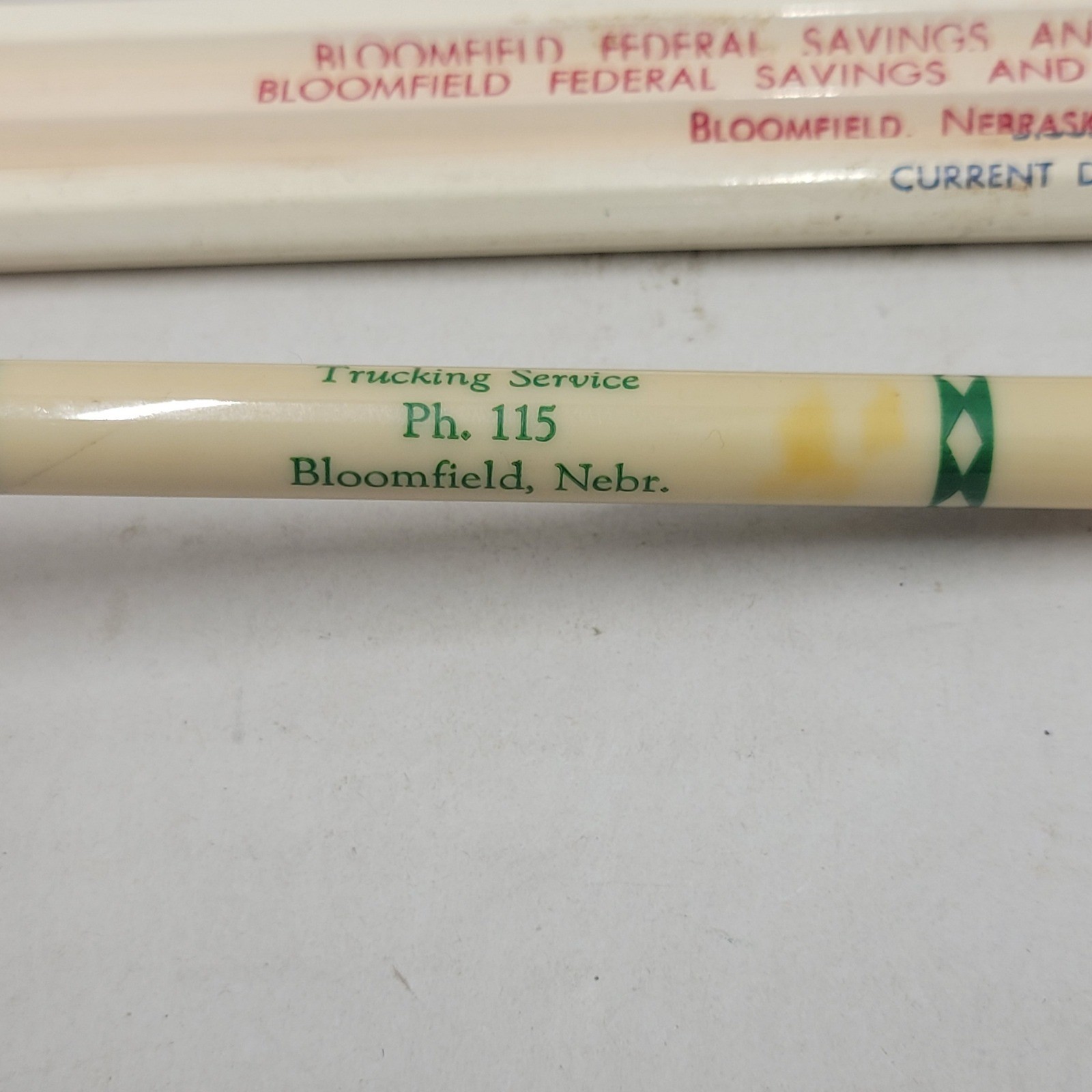 Vintage Bloomfield Nebraska Advertising Lot Farmers Co-op Playing Cards Pencils