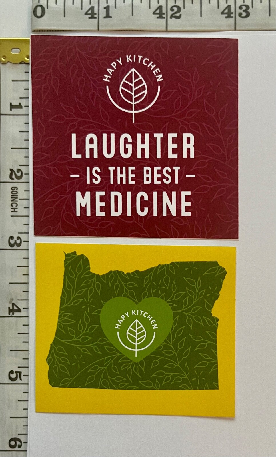 Hapy Kitchen Vinyl Sticker Set- OREGON, USA Cannabis Industry Advertisement