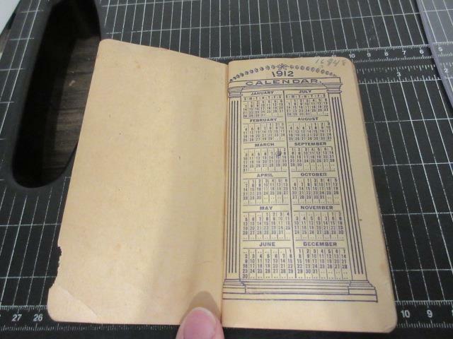 1912 Marion, Ohio « The Marion National Mill Co. » Daily Reminder with Entries