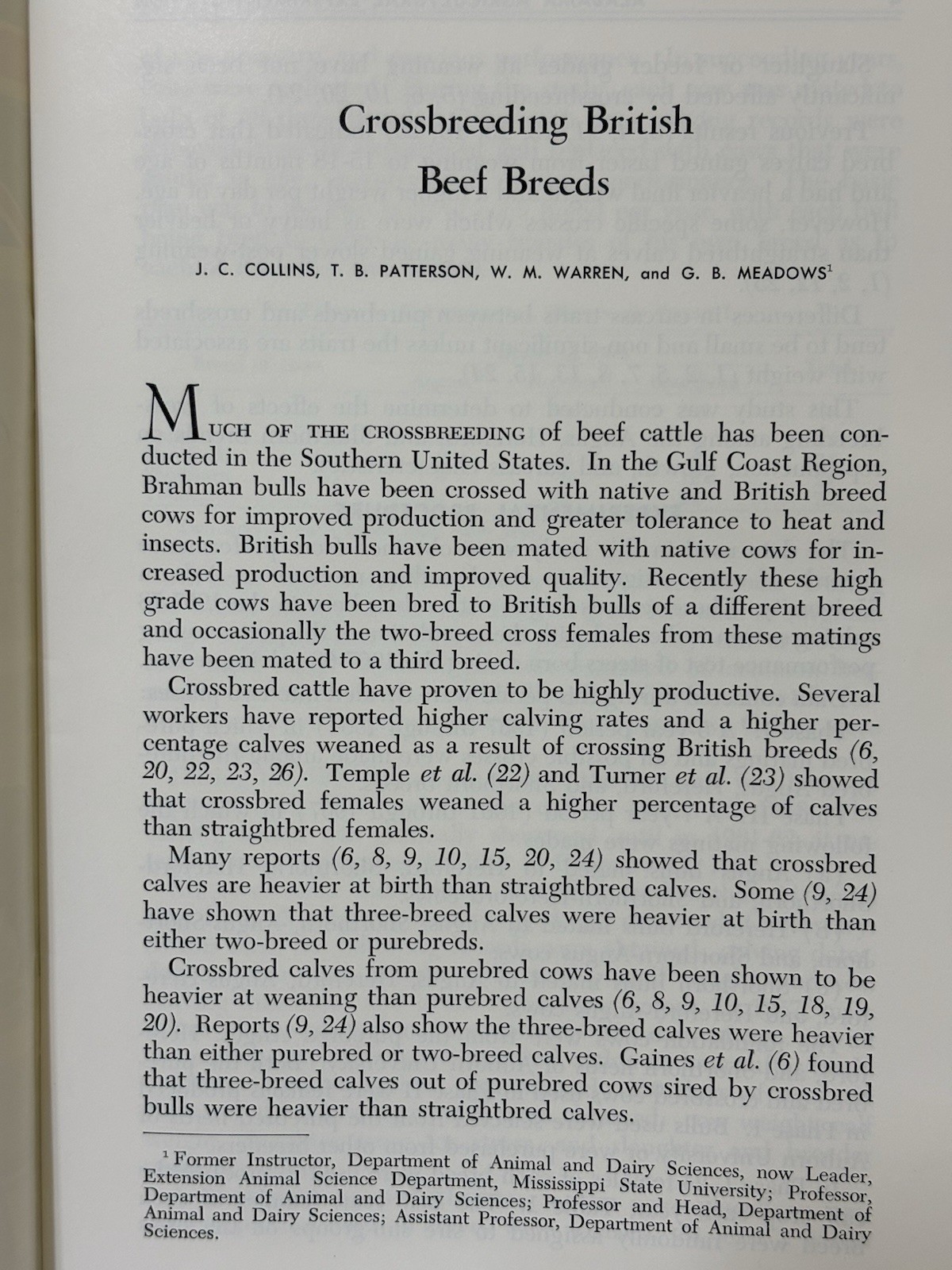 Vintage Cattle Booklet CROSSBREEDING BRITISH BEEF Brands – 1972, Auburn Univ.