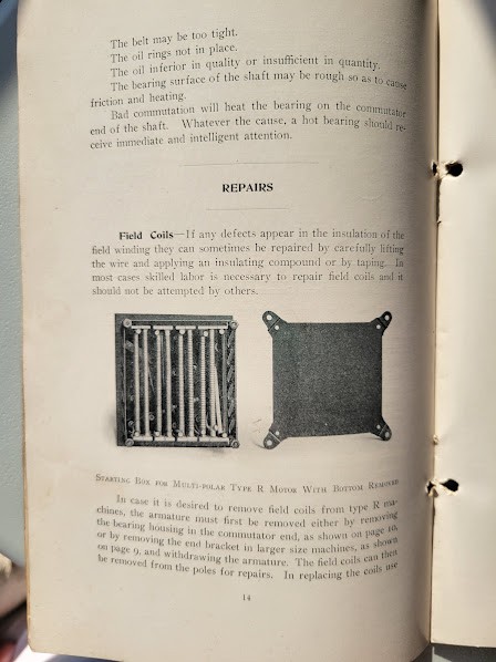 July 1907 Westinghouse Booklet Type R Motors Generators Vintage Original