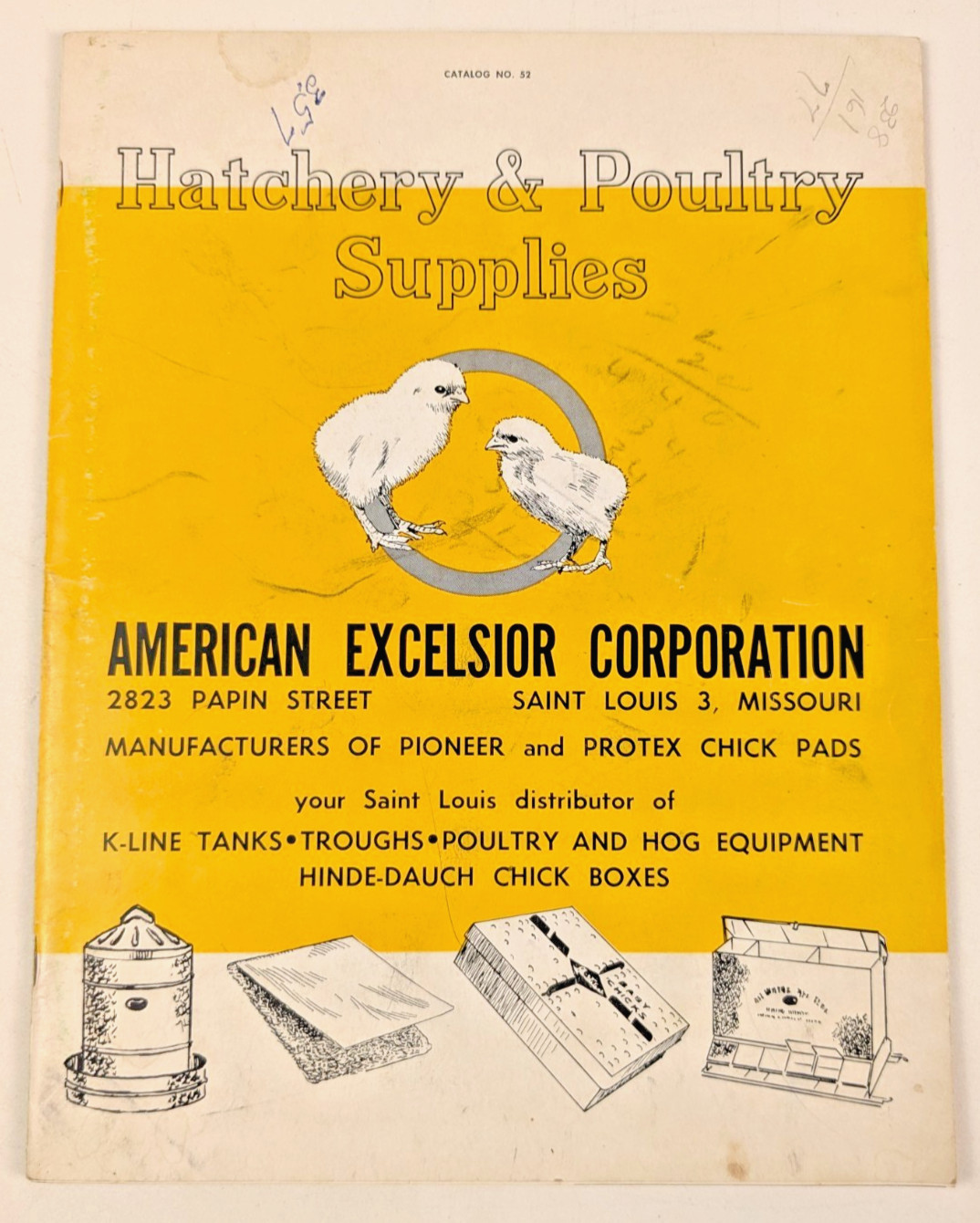 C1940-50s – American Excelsior Corp St Louis Mo Poultry Catalogue – B15