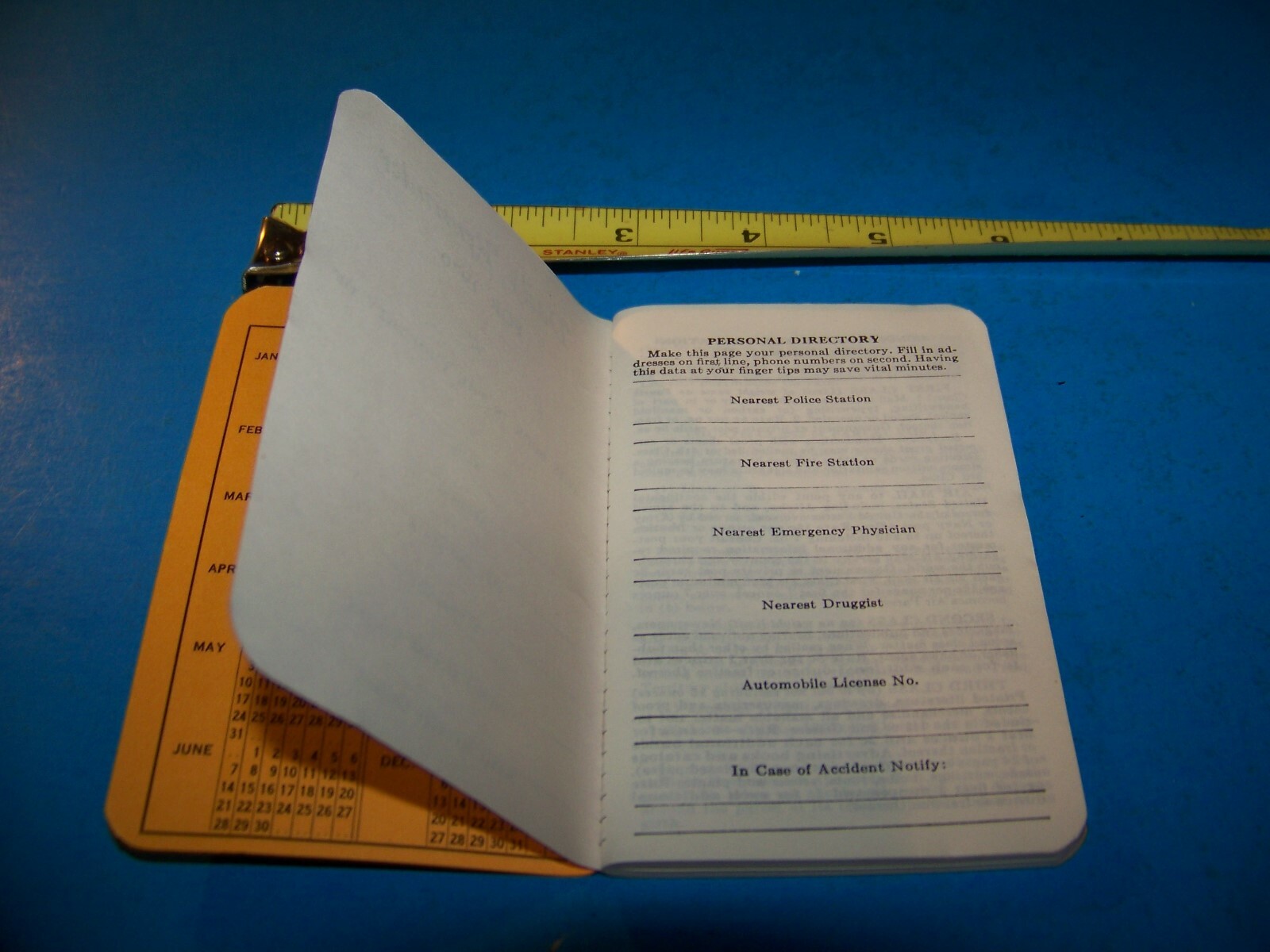 Niagara Brand Farmers « Daily Reminder » Memo Booklet Vintage 1970