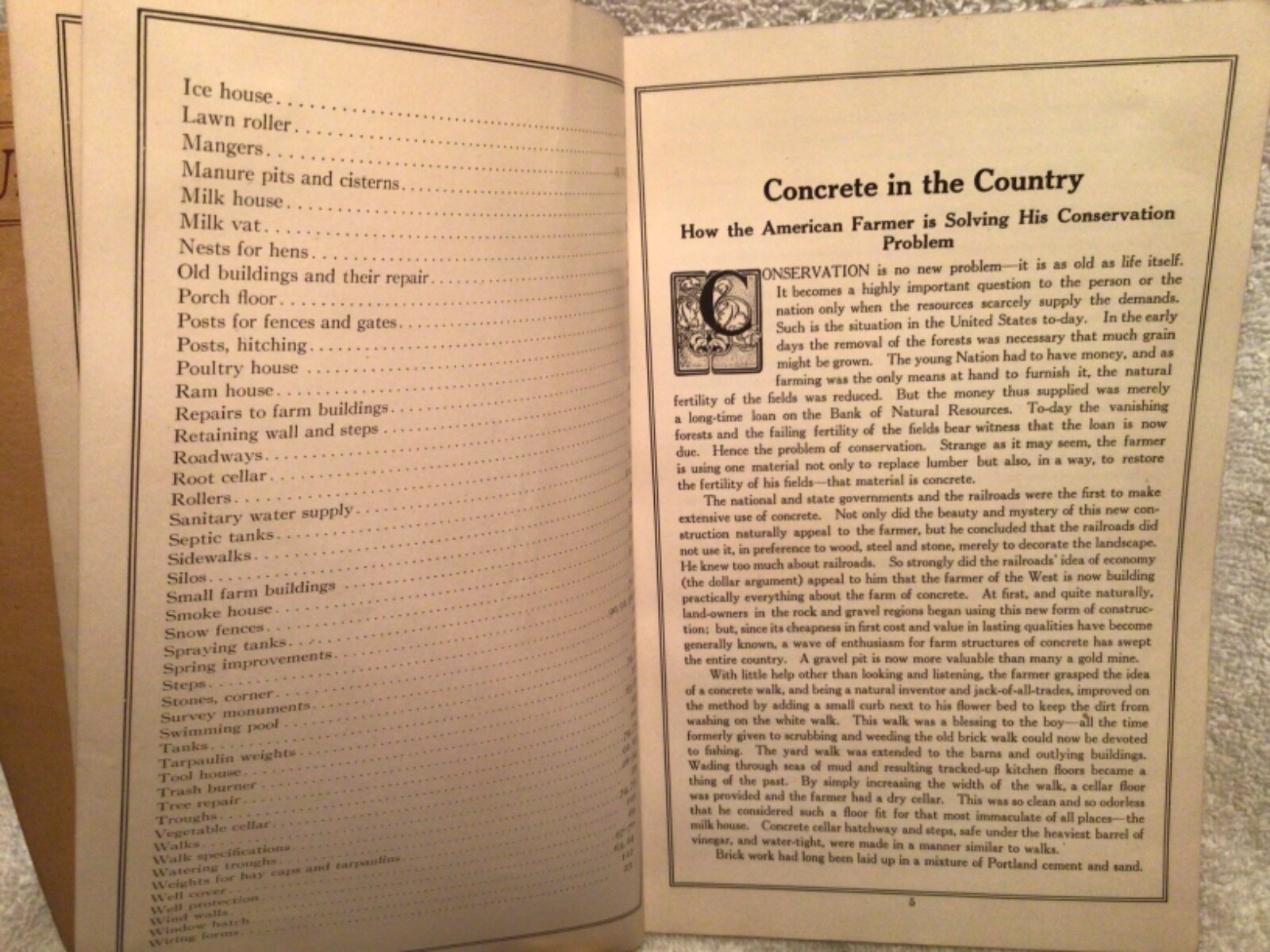 Vtg. Book Concrete In The Country 1910 Universal Portland Cement Co. Illustrated