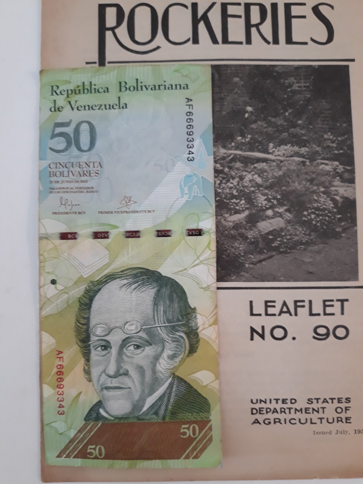 LOT Vtg rockeries 1932 leaflet usda 8 pages #90 J10