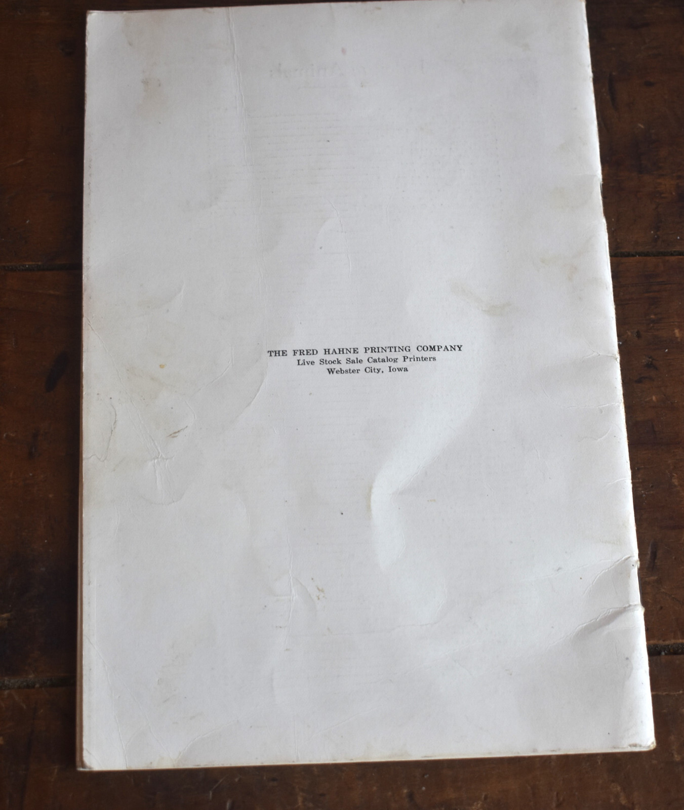 Vintage 1927 Shorthorn Cattle Auction Catalog Advertising Winmoor Farm Dundee IL