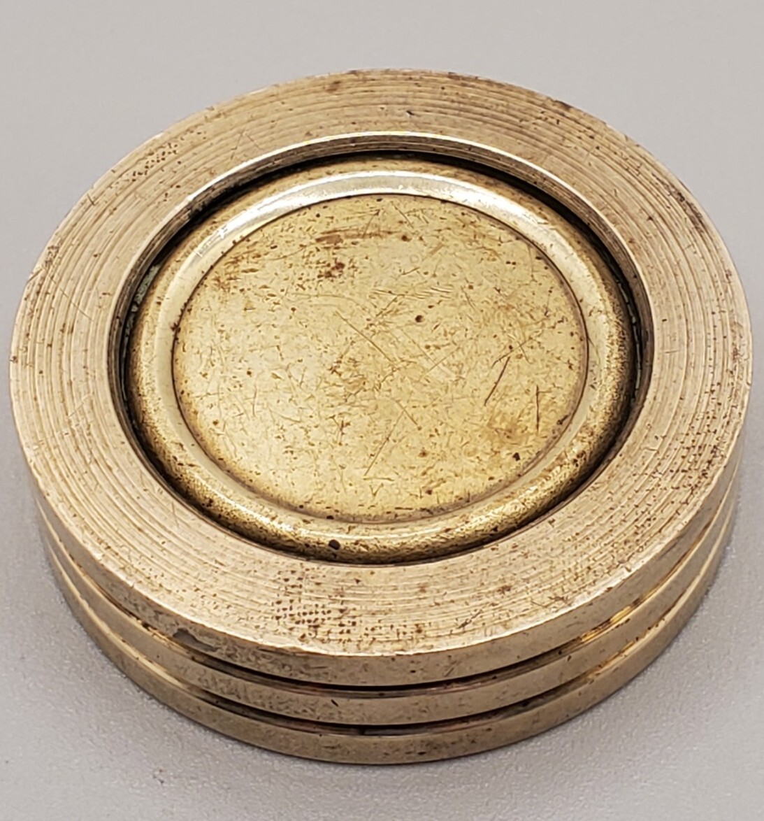 VTG Successful Farming Data Solutions Paperweight Compass Ag Advertising Brass