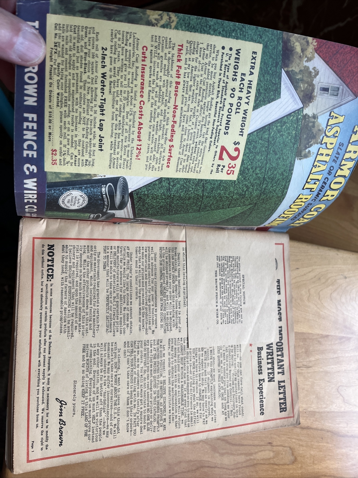 Jim Brown&rsquo;s 1942 Catalog Farm Supply & Fencing Tom Sawyer Cover