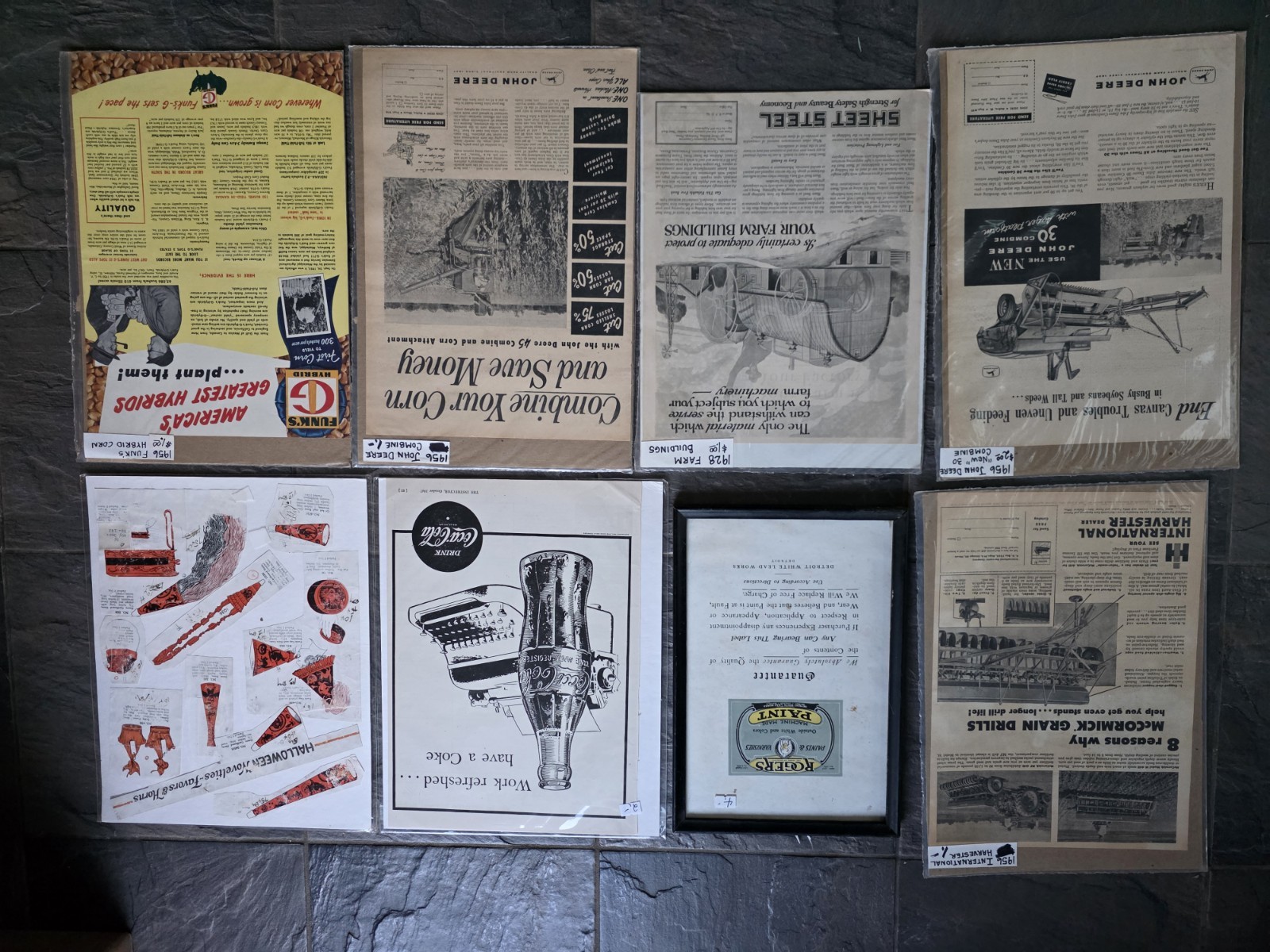 John Deere, International Harvester Vintage Agriculture Brochures & Signs 1928-…
