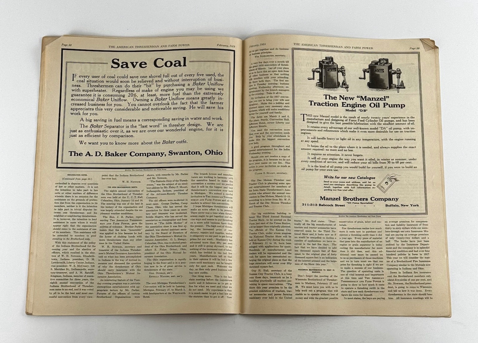 The American Thresherman & Farm Power MAGAZINE February 1918 MADISON, WIS.