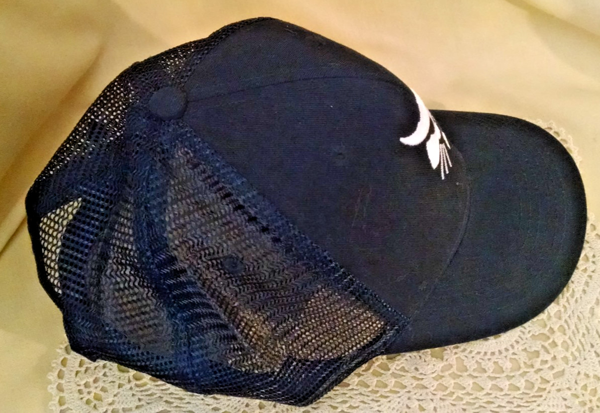 Bobcat Hat Baseball Ball Cap New Navy Blue Mesh White Logo Flag Cloth Strap Adj