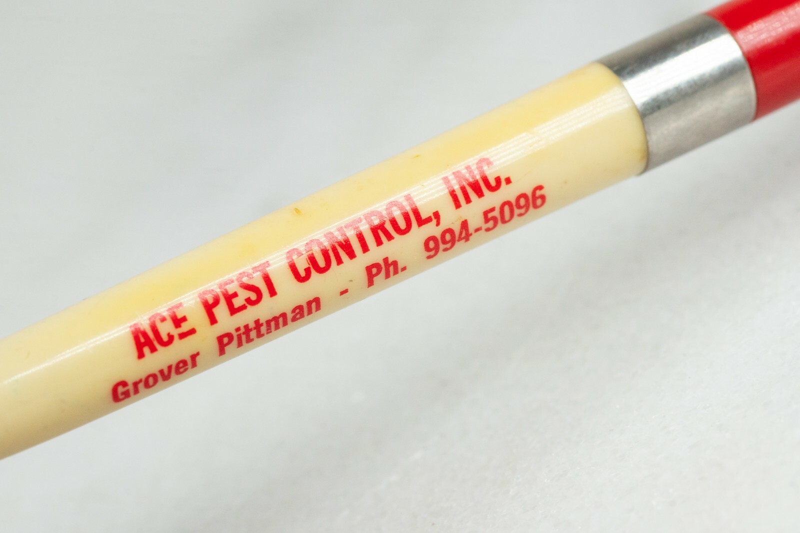 Ace Pest Control Inc Grover Pittman Advertising Ballpoint Pen Circa 1960