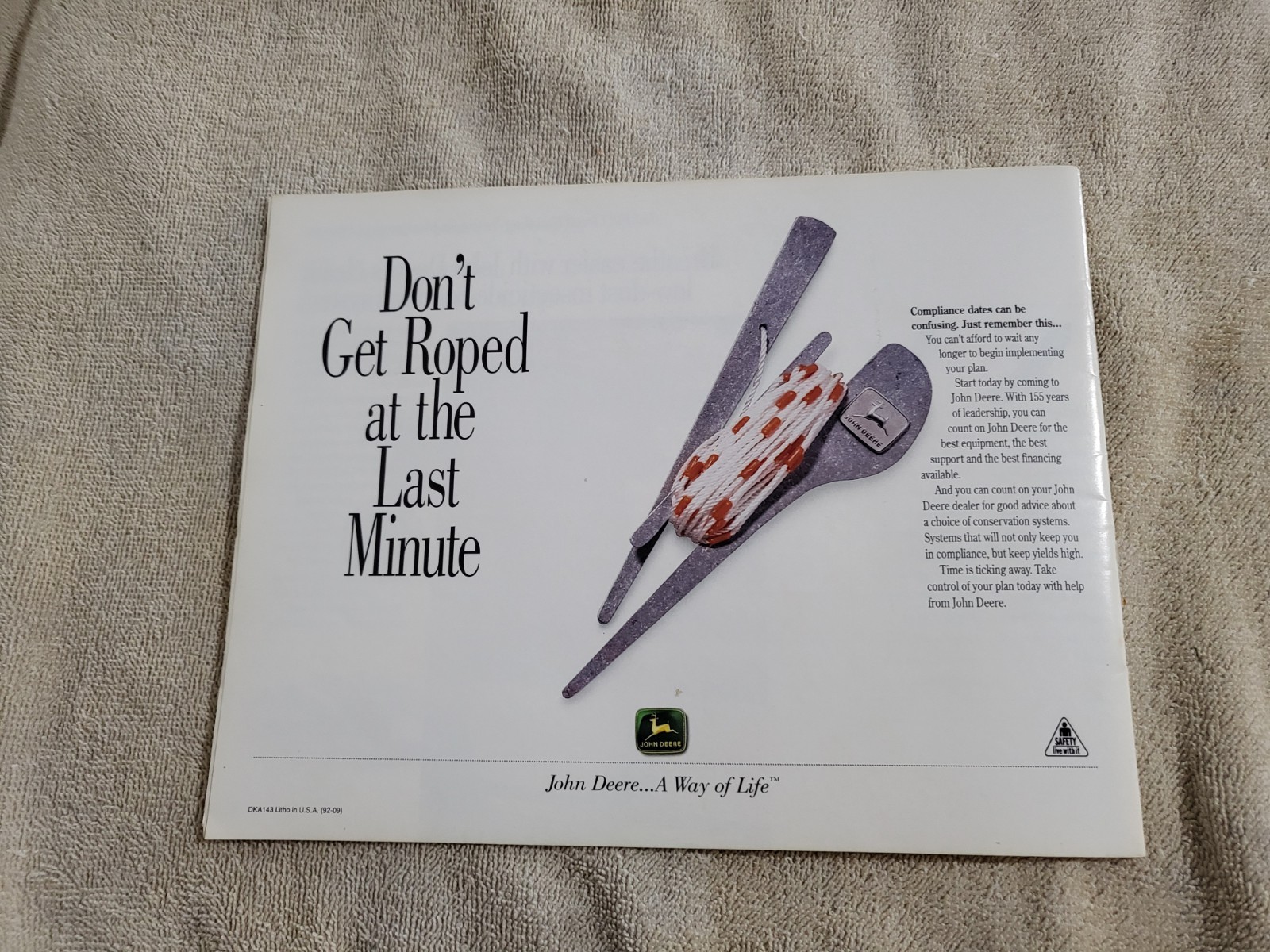 1992 Vtg John Deere Ag BROCHURE Farming NO TILL Drill Rotary Hoe Disc MaxEmerge2