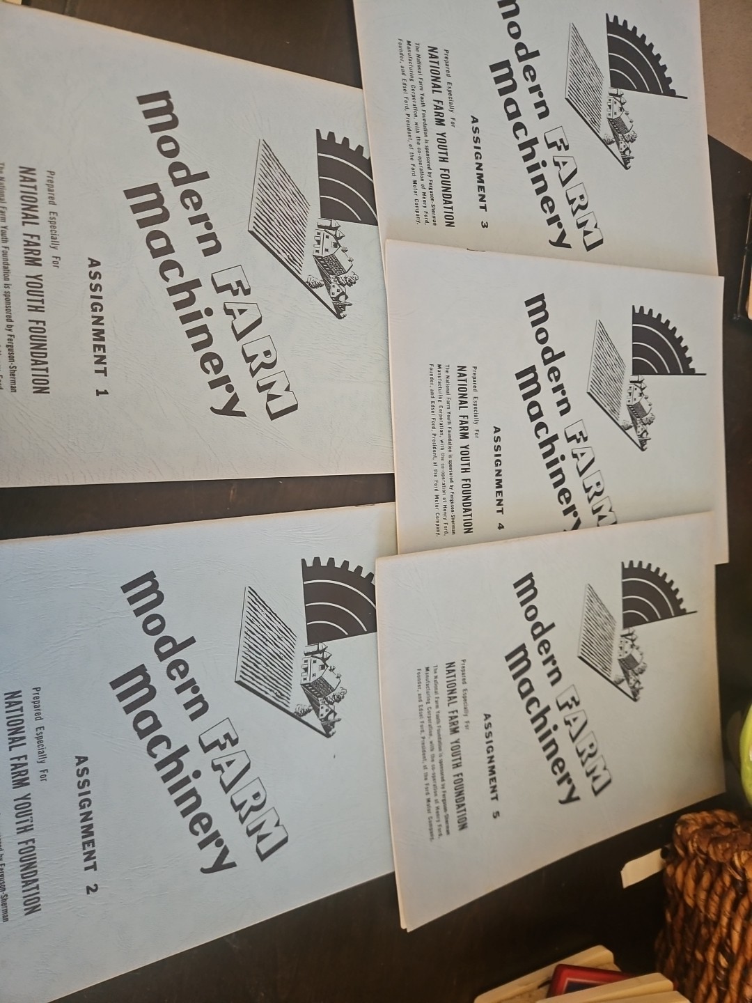 Set Of 5 Modern Farm Machinery Assignment 1-5 National Farm Youth 1941 Vintage