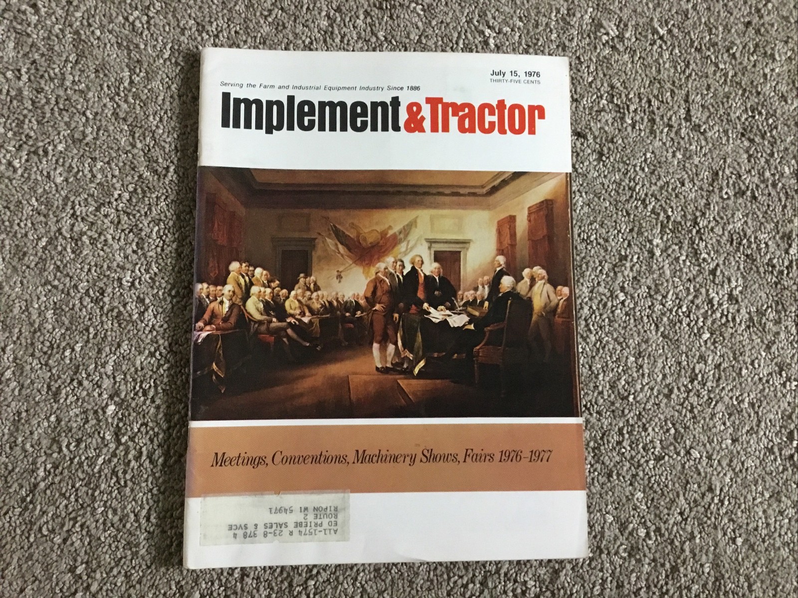 Implement & Tractor Magazine July 15, 1976 Farming Agriculture Vintage Ads J