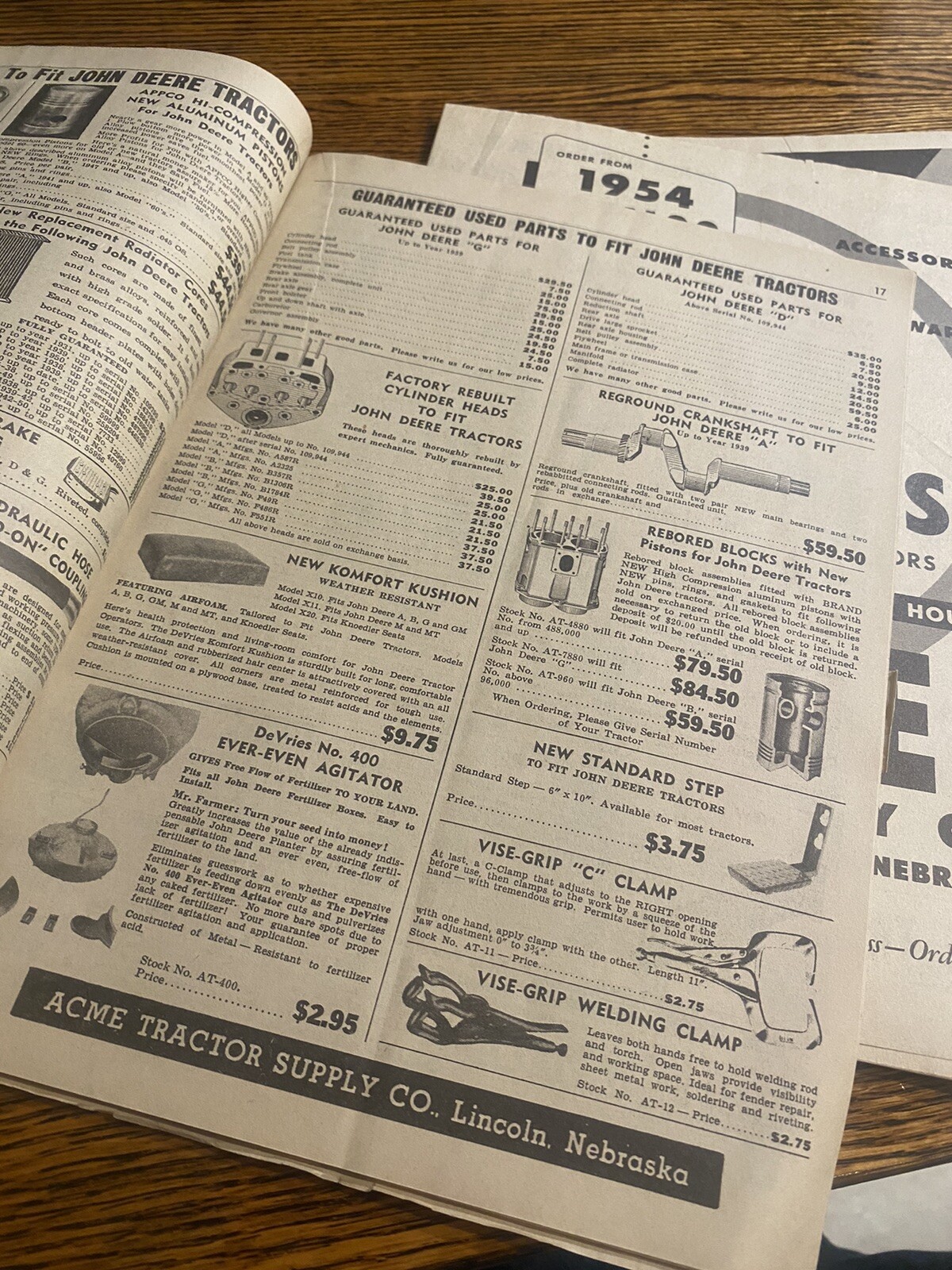 1954, 1955, 1956 ACME Tractor Supply Co. Catalog, Set Of Three