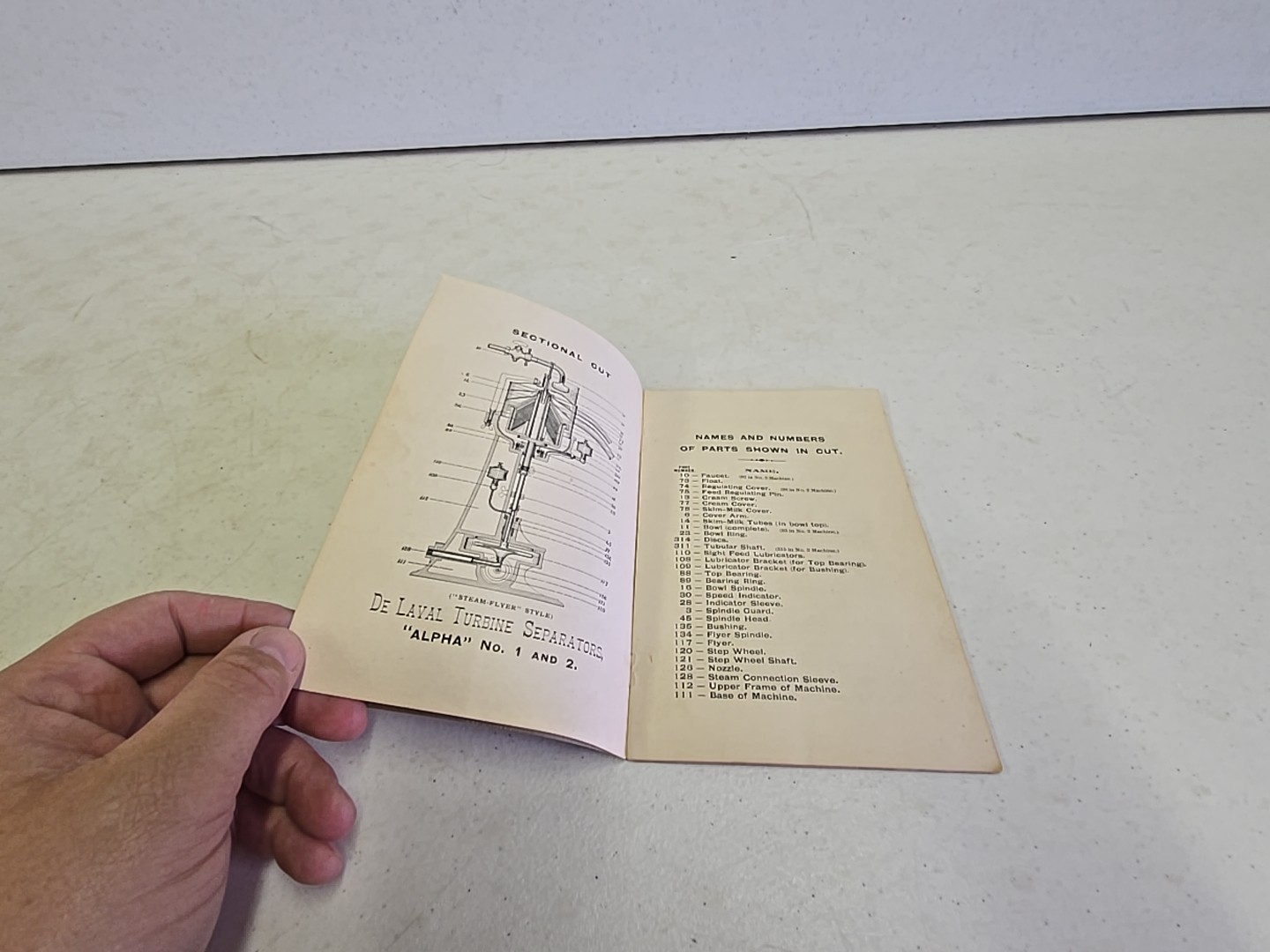 Antique 1896 Instructions For Alpha No. 1 & 2 De Laval Turbine Cream Seperators