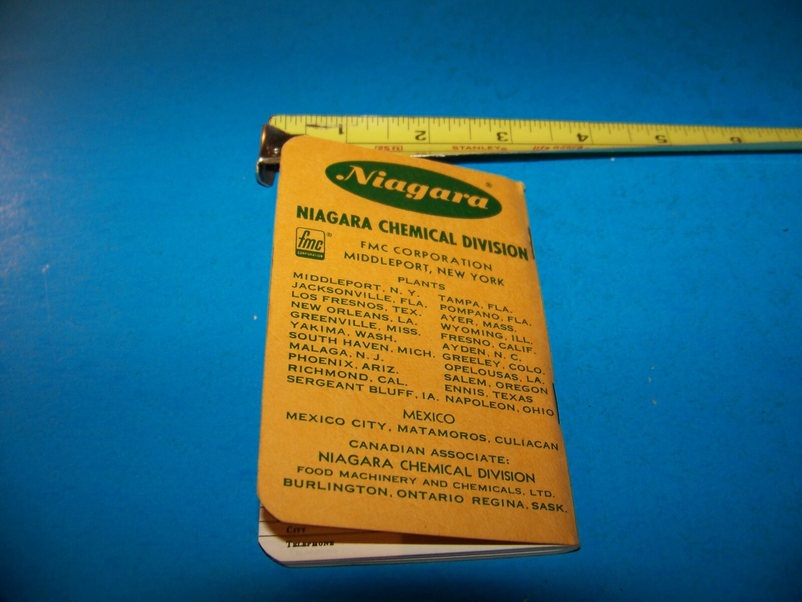 Niagara Brand Farmers « Daily Reminder » Memo Booklet Vintage 1970