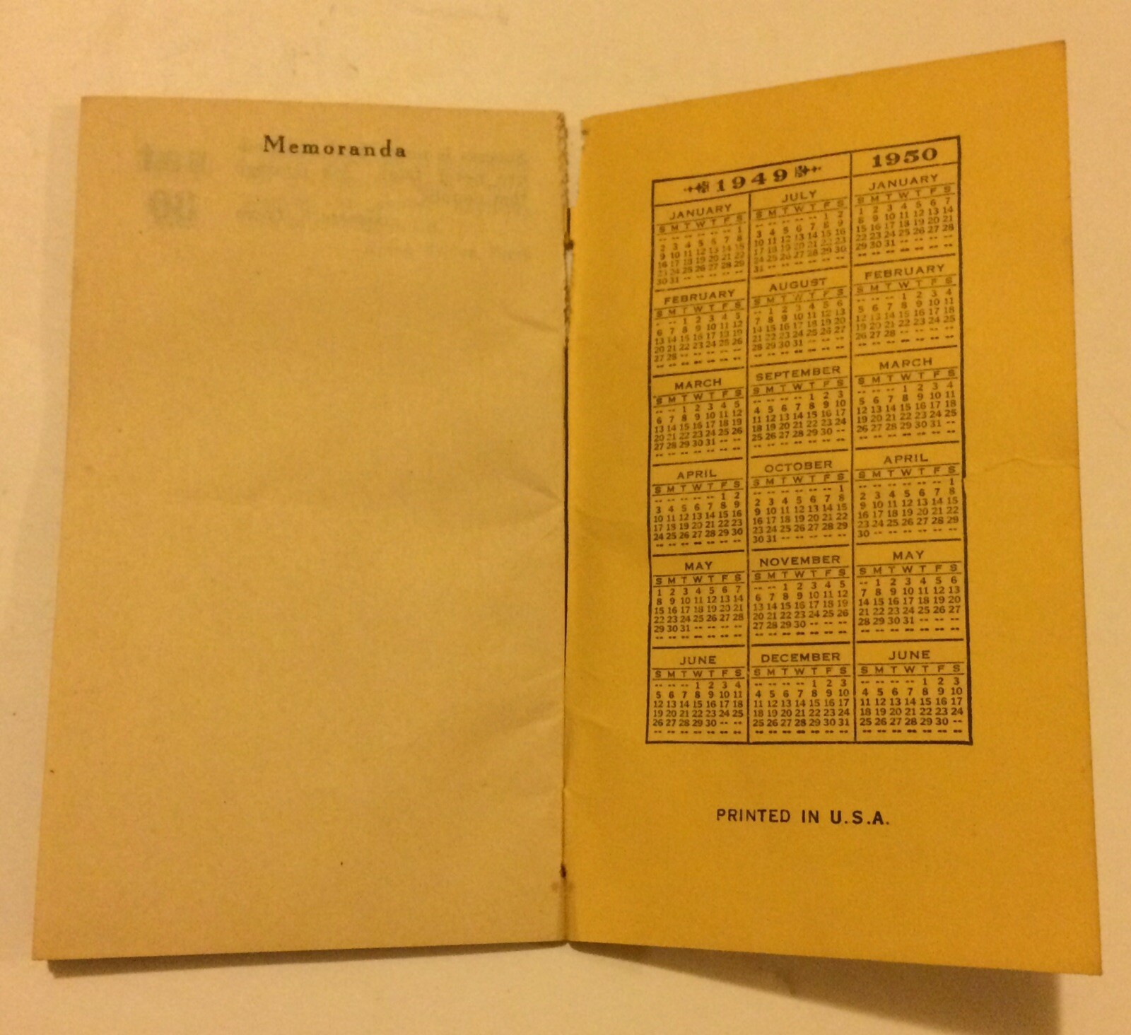 1949 « Your Quaker Friendly Daily Reminder » Booklet Quaker Rubber Corporation