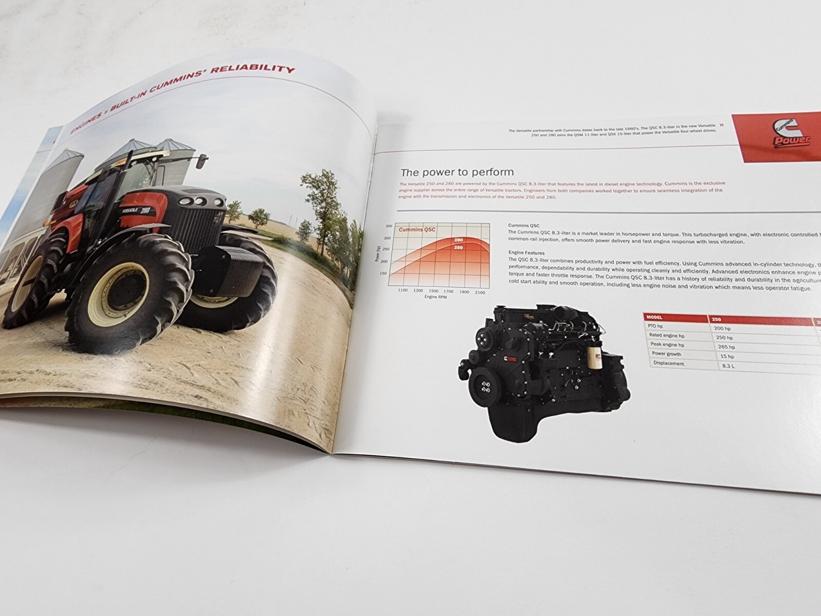 Versatile 250 To 280 HP Row Crop Tractor Advertisement Brochure FCCA 2008