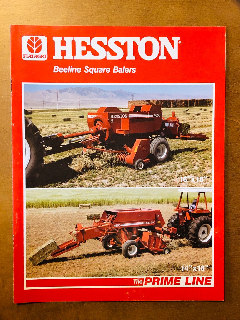 1985 HESSTON 4600 & 4650 14&Prime; x 18&Prime; & 16&Prime; x 18&Prime; Beeline Square Balers Brochure