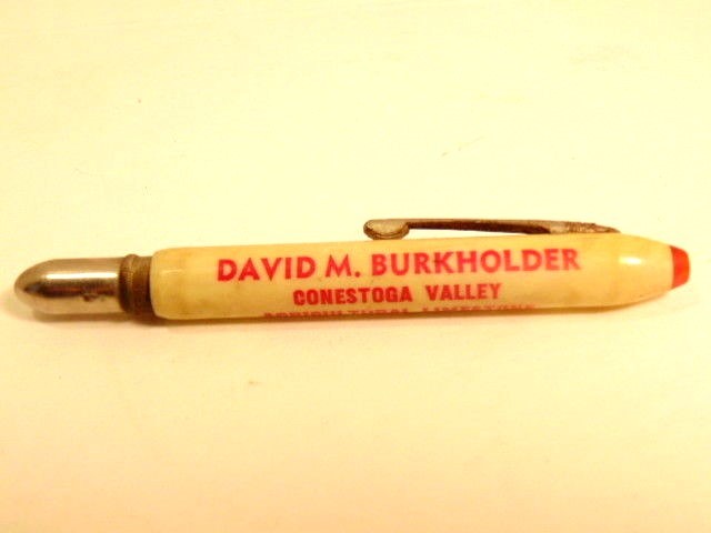 bullet pen: ad for David Burkholder Conestoga Valley Agricultural Limestone