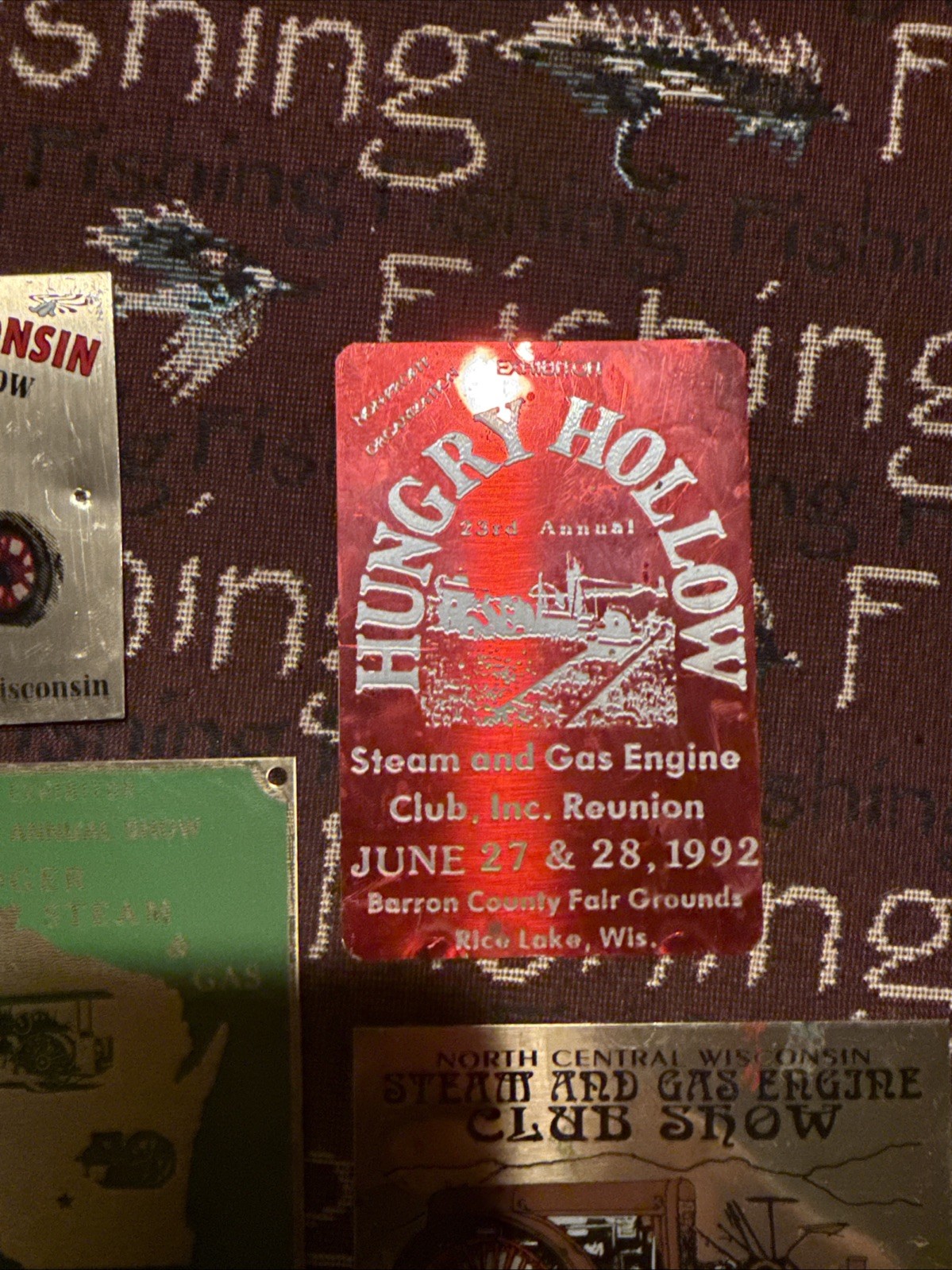 Lot Of 5 Wisconsin Steam Engine Hit & Miss Antique Tractor Show Exhibitor Plaque
