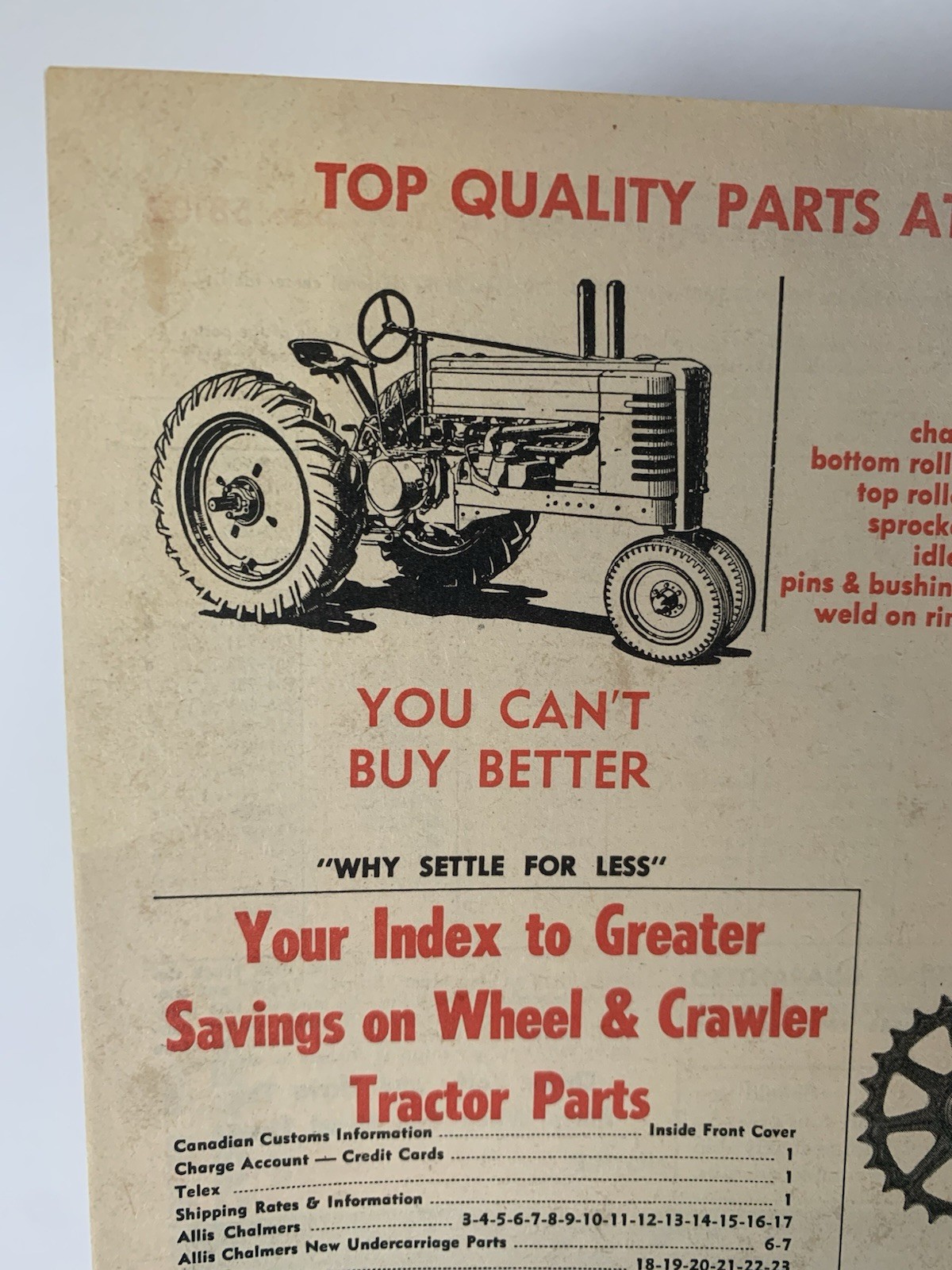 1974 Surplus Tractor Parts Corp Discount Catalog Fargo North Dakota farming