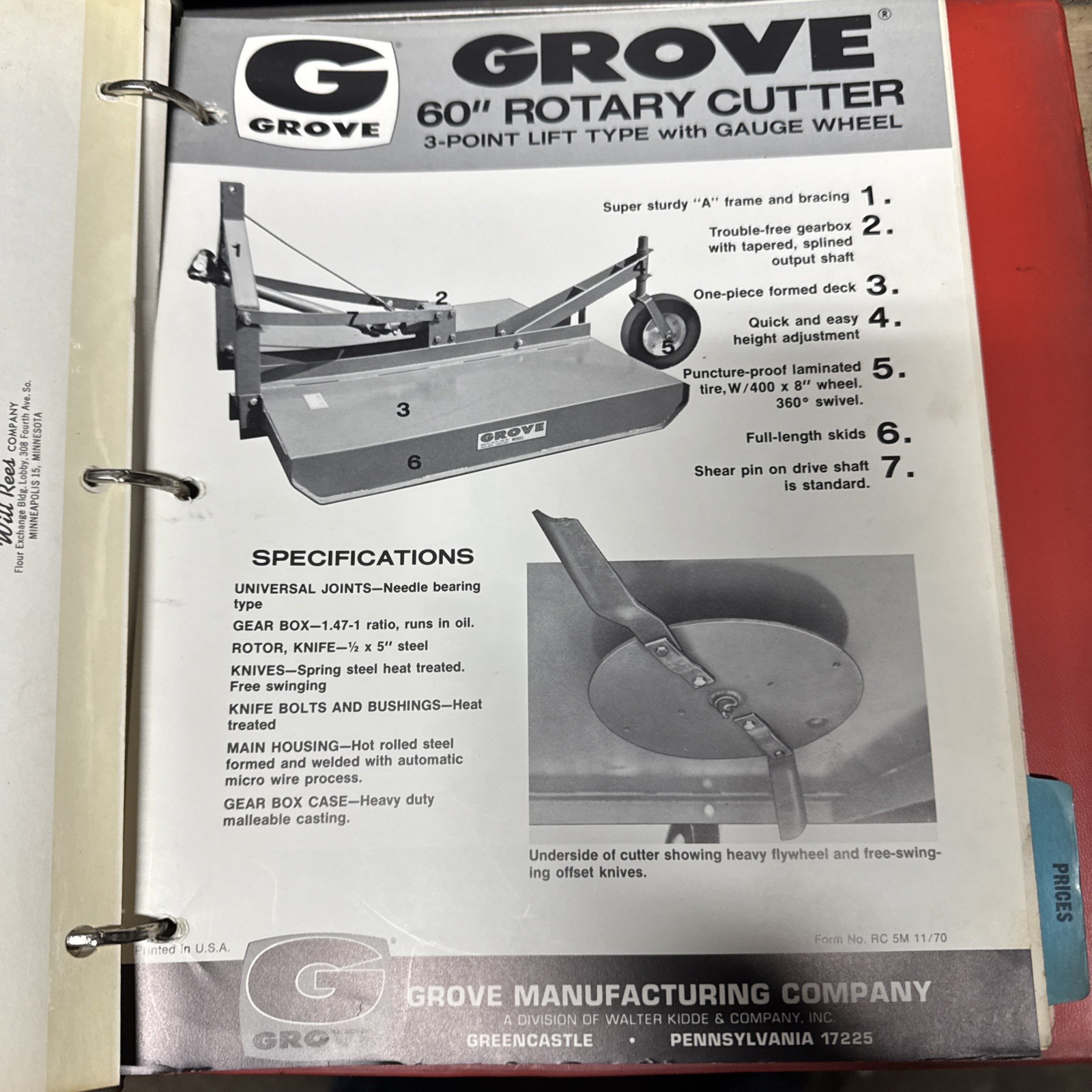 Grove Agricultural Products Brochures