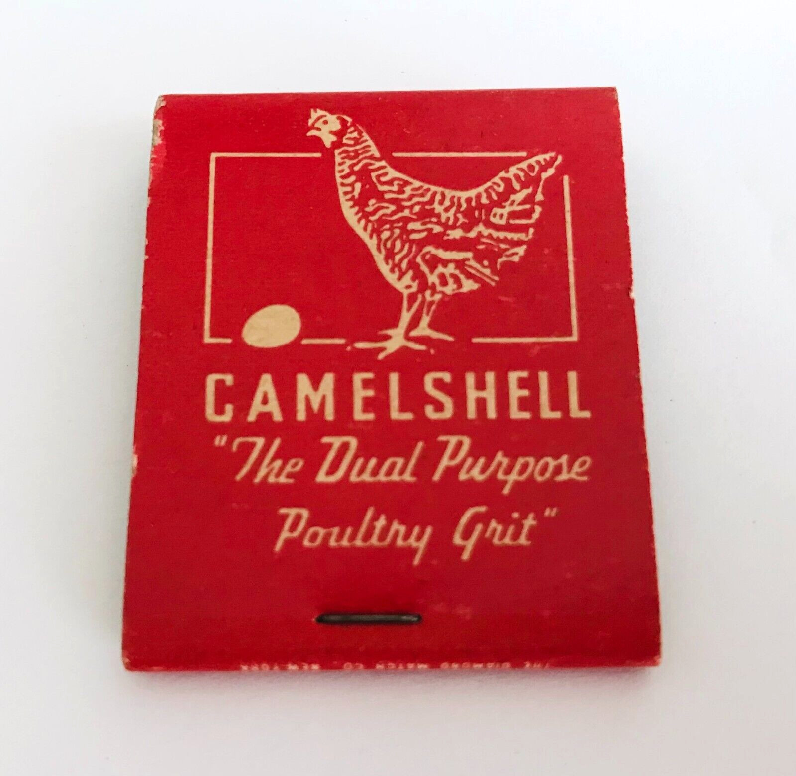 Vintage Camelshell Poultry Grit Feed Matchbook Towsen MD USA H Campbell