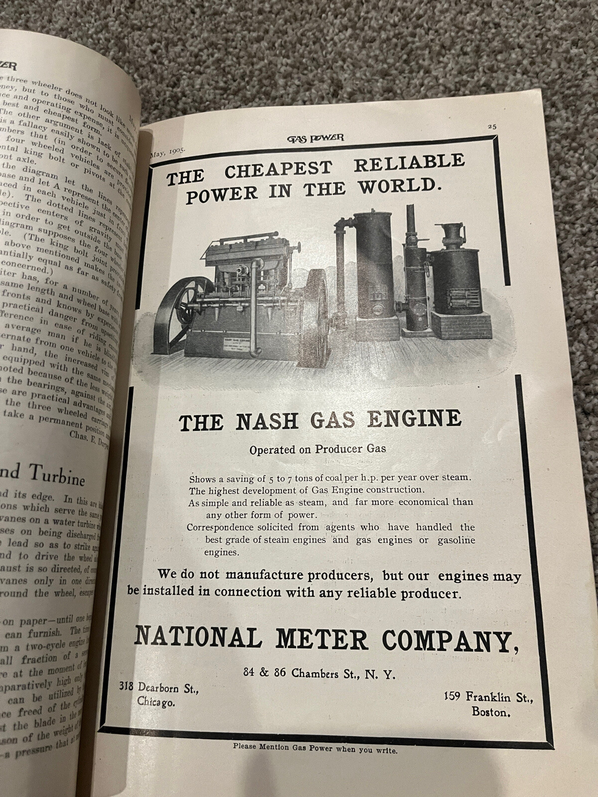 May 1905 GASPOWER Magazine Farm Advertising St Joseph, MI Hit & Miss Engines