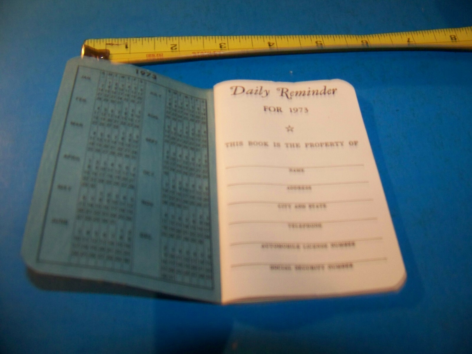 Niagara Brand Farmers « Daily Reminder » Memo Booklet Vintage 1973