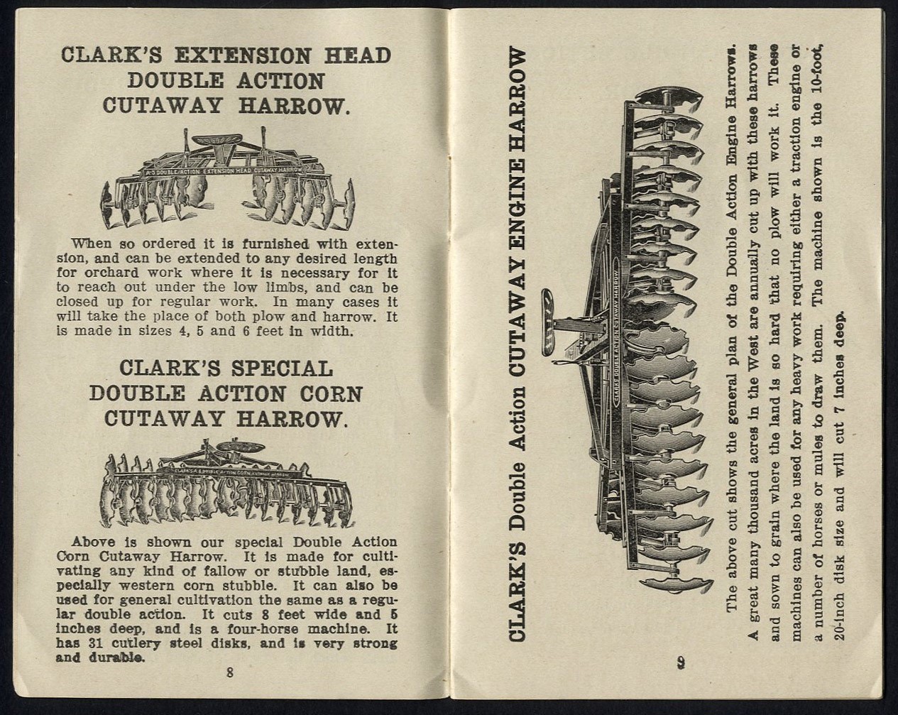 Farm Machinery CATALOG c 1900 CUTAWAY HARROW CO Higganum CT Illustrated 31 pgs