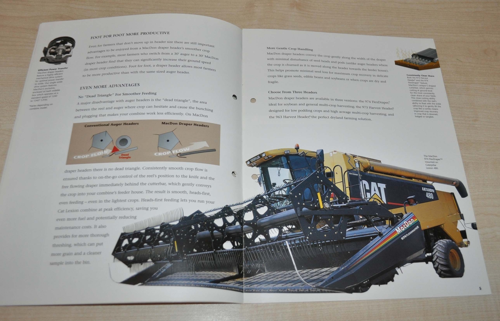 MacDon Draper Headers Combine Harvester Tractor Brochure Prospekt