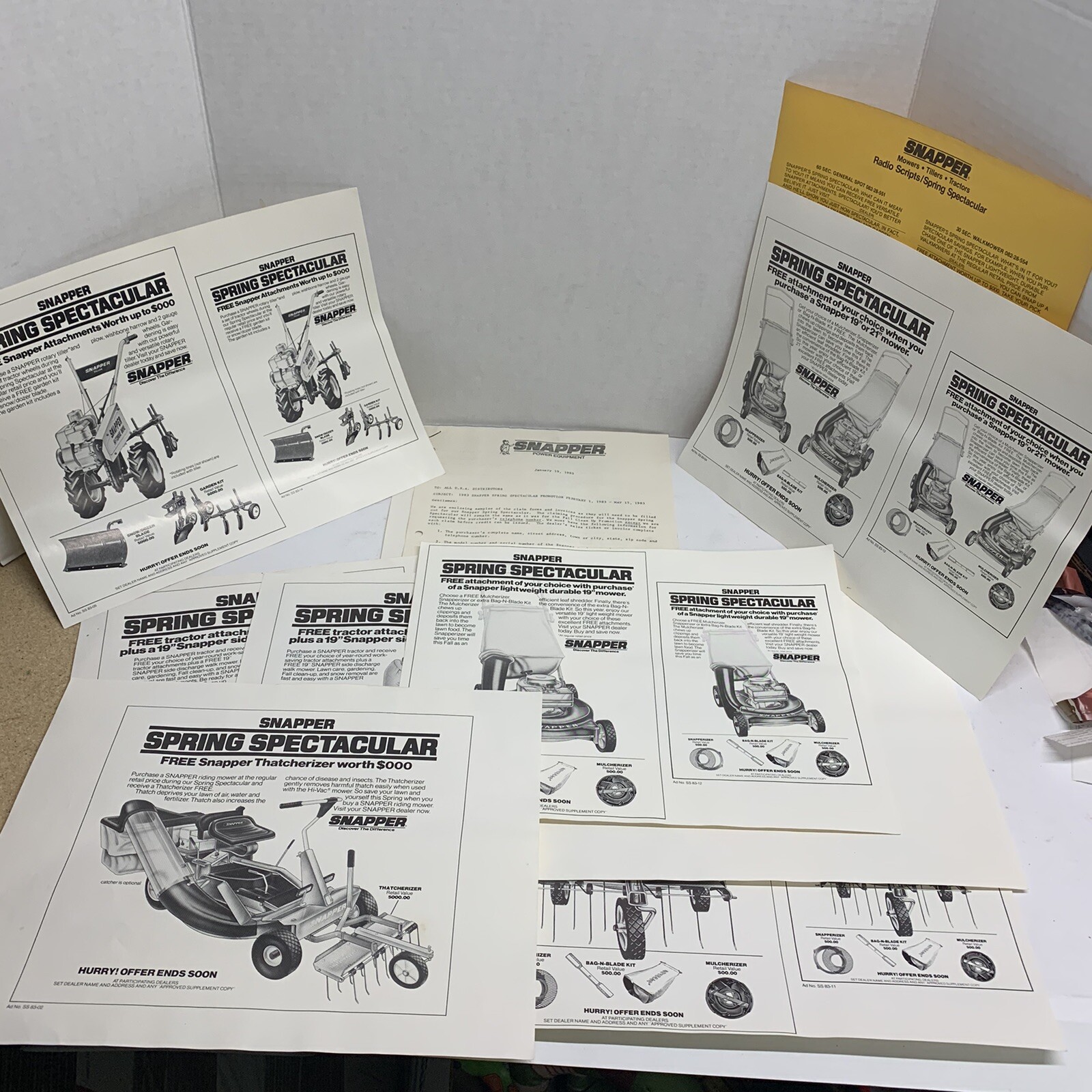 1983 Print Ads of Snapper Tractor Mower And Tiller Radio Ads Vintage Rare