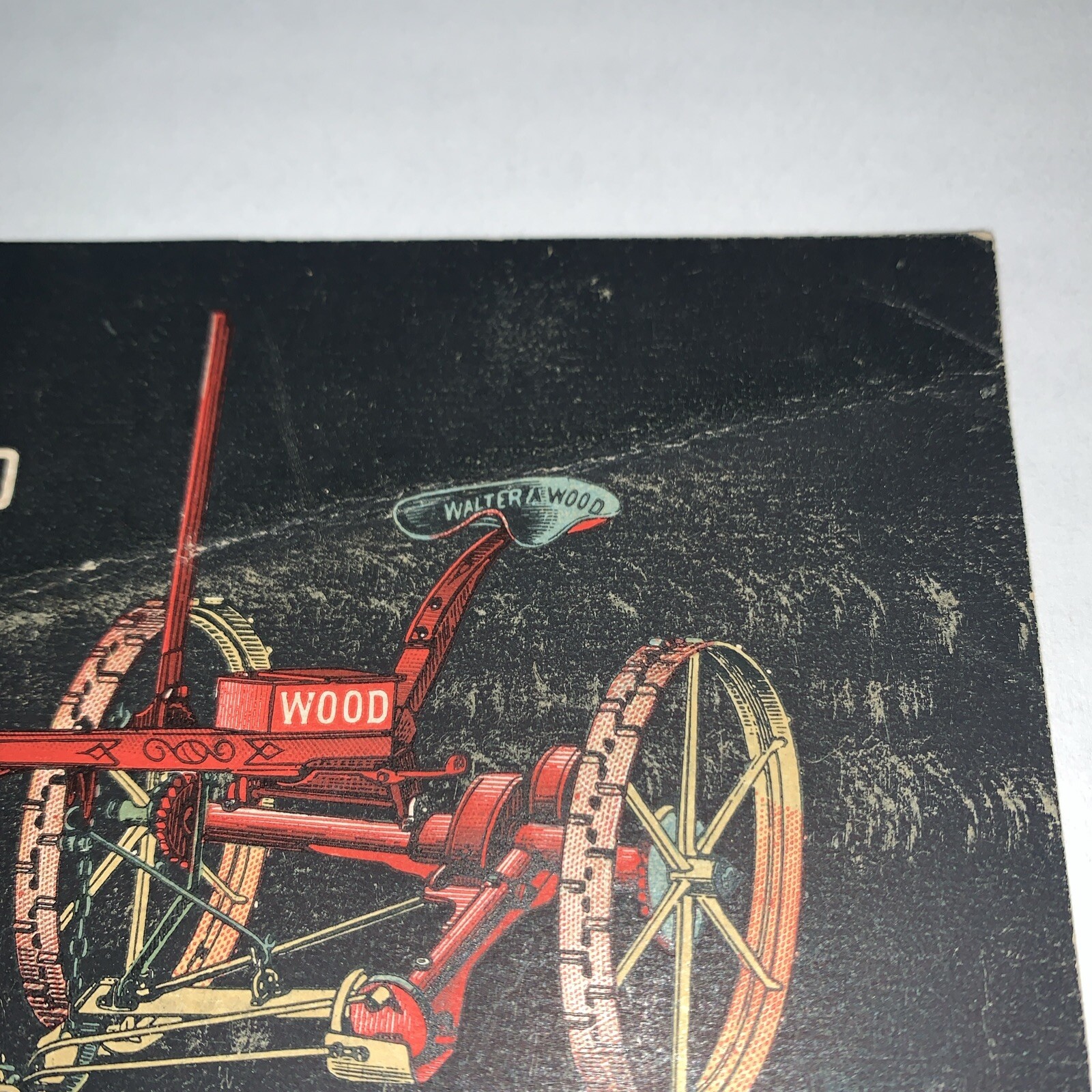 Vintage Advertising Card Walter A Wood Enclosed Gear Mower Chicago Illinois