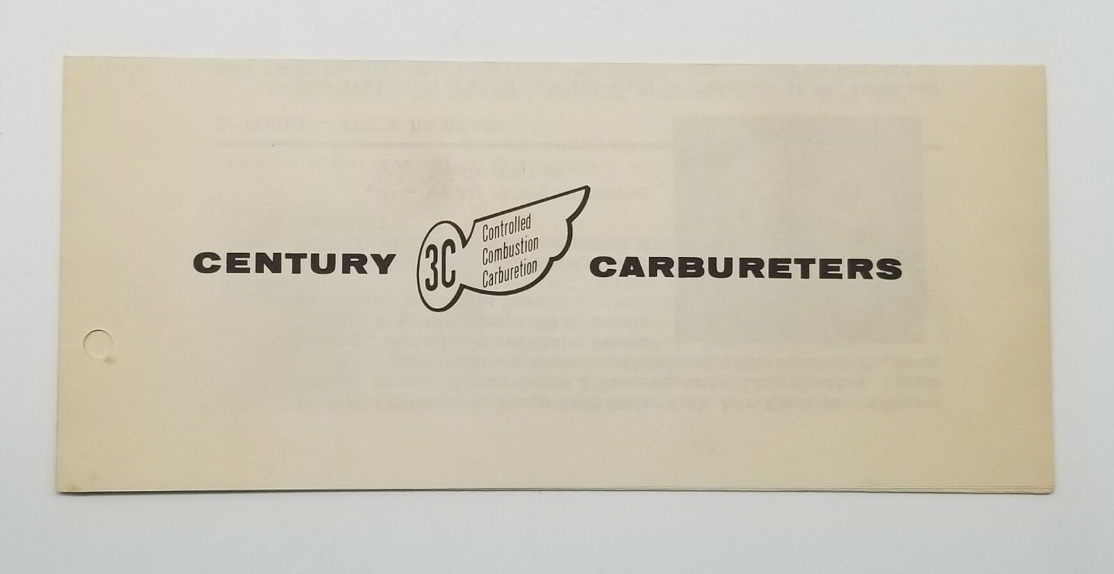 Century Equipment M5 Converter Carburetor Gas To LP Sales Newsletter Brochure