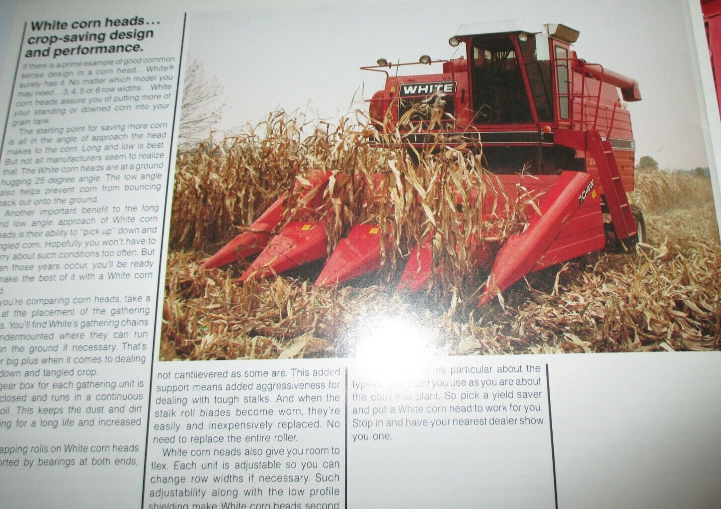 White 8700 & 8900 Combine Sales Brochure Literature Advertising H-257