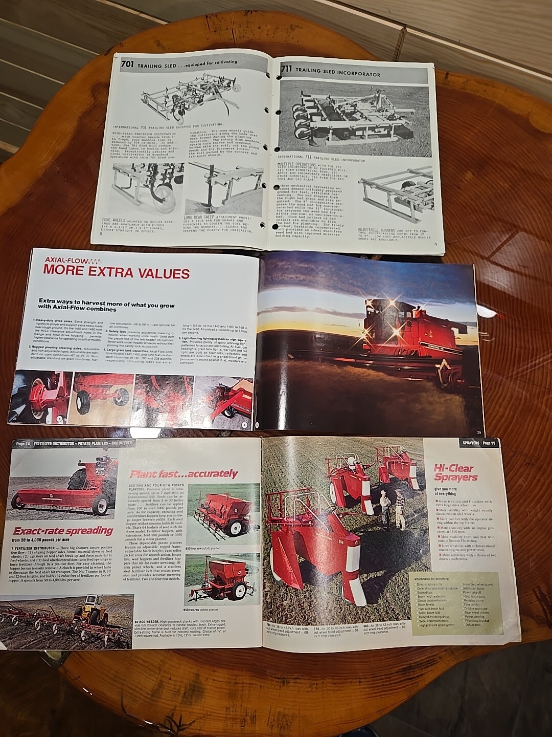 Lot (3) Vintage International Farm Equipment Brochures Tractors Combine Planter