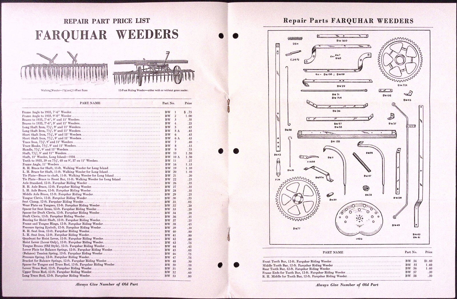 1937 Farquhar Corn Planters Weeders Success Potato Digger Brochure AB Farquhar