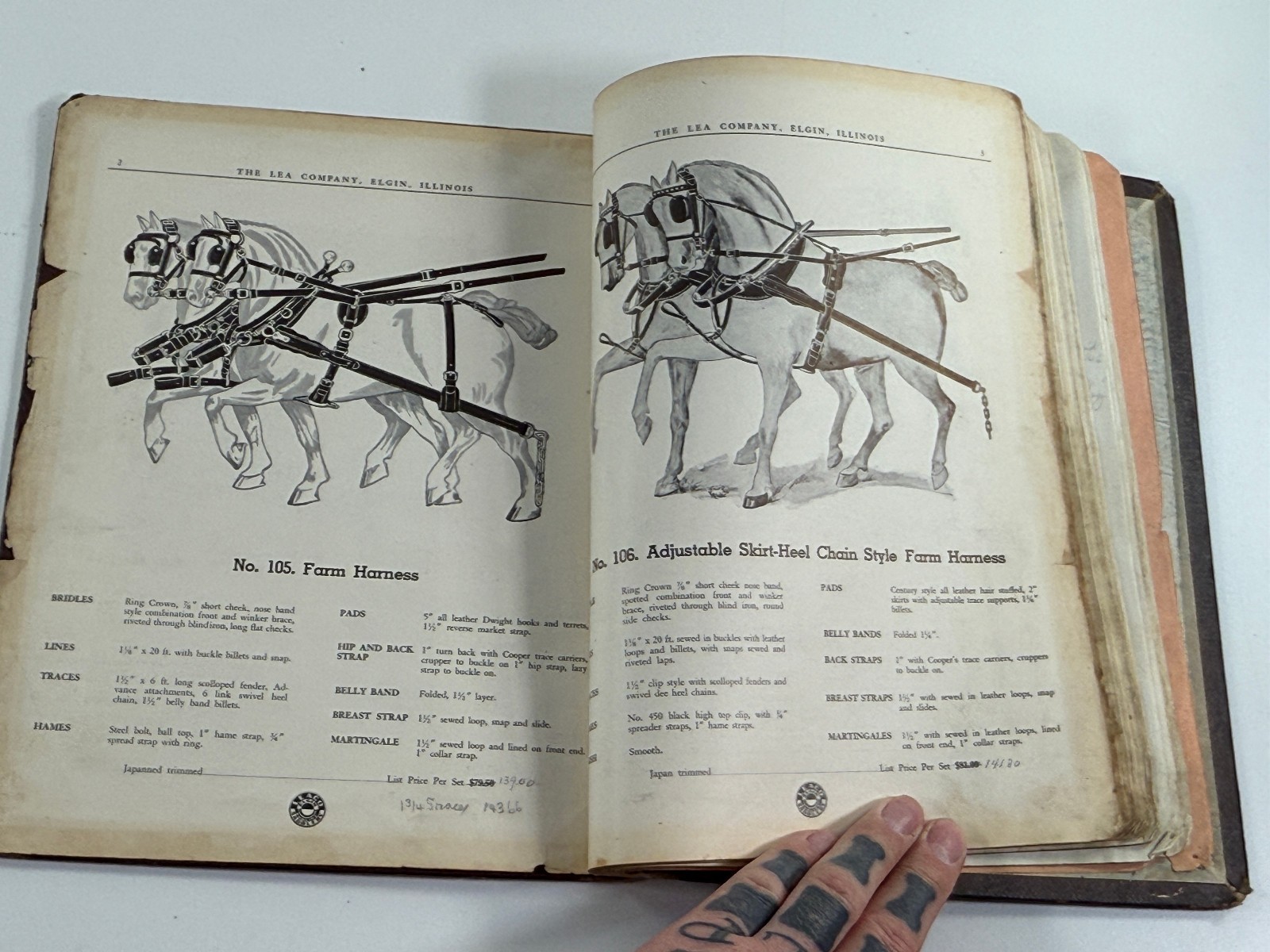 RARE 1890 Lea Co Horse Harness & Implement Catalog Book Saddles Elgin Illinois