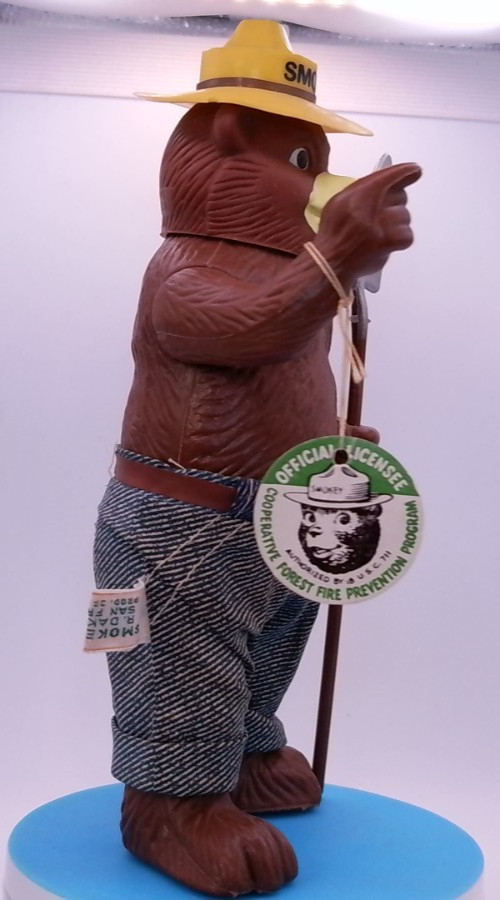 Vintage R. Dakin & Co Smokey Bear Fig No. 3535 w/ Both Original Tags, Hong Kong