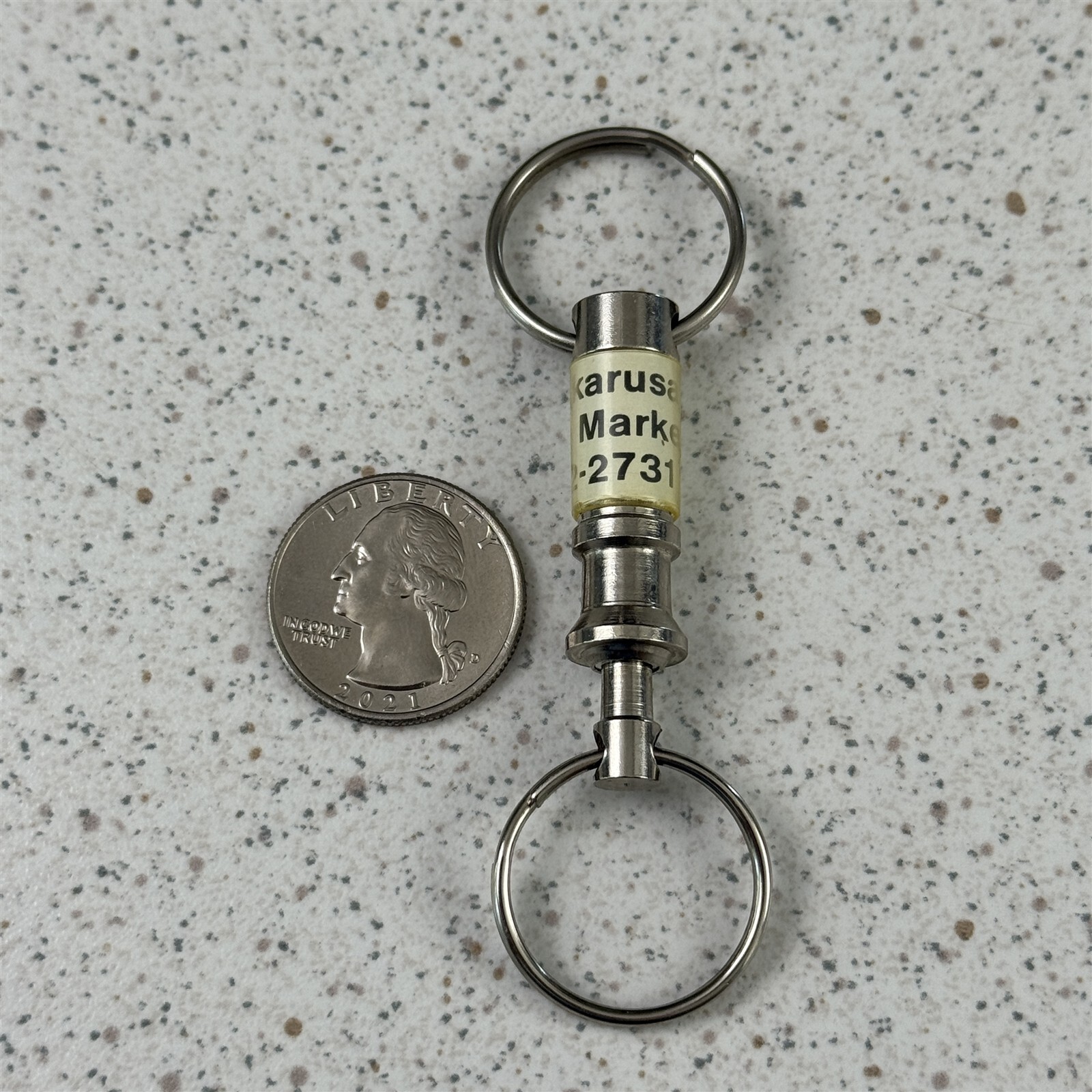 Wakarusa Indiana Pig Hog Market Farming Pull A Part Keychain Key Ring #50517