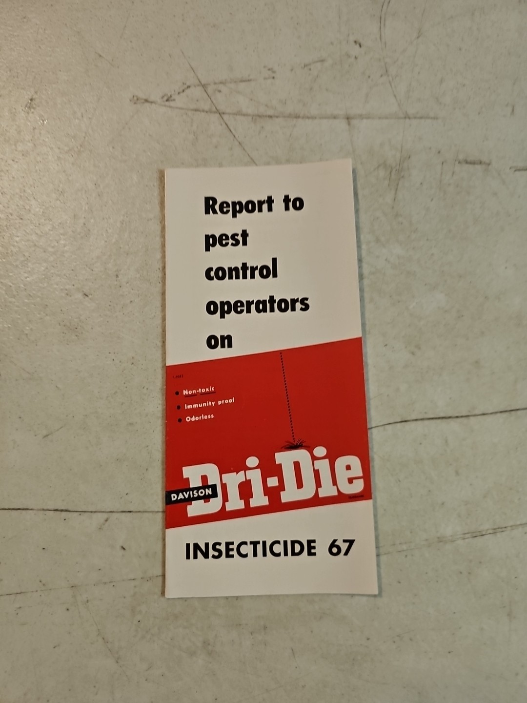 Vintage 1956 W.R. Grace & Co Davison Chemical Dri-Die Insecticide Brochure