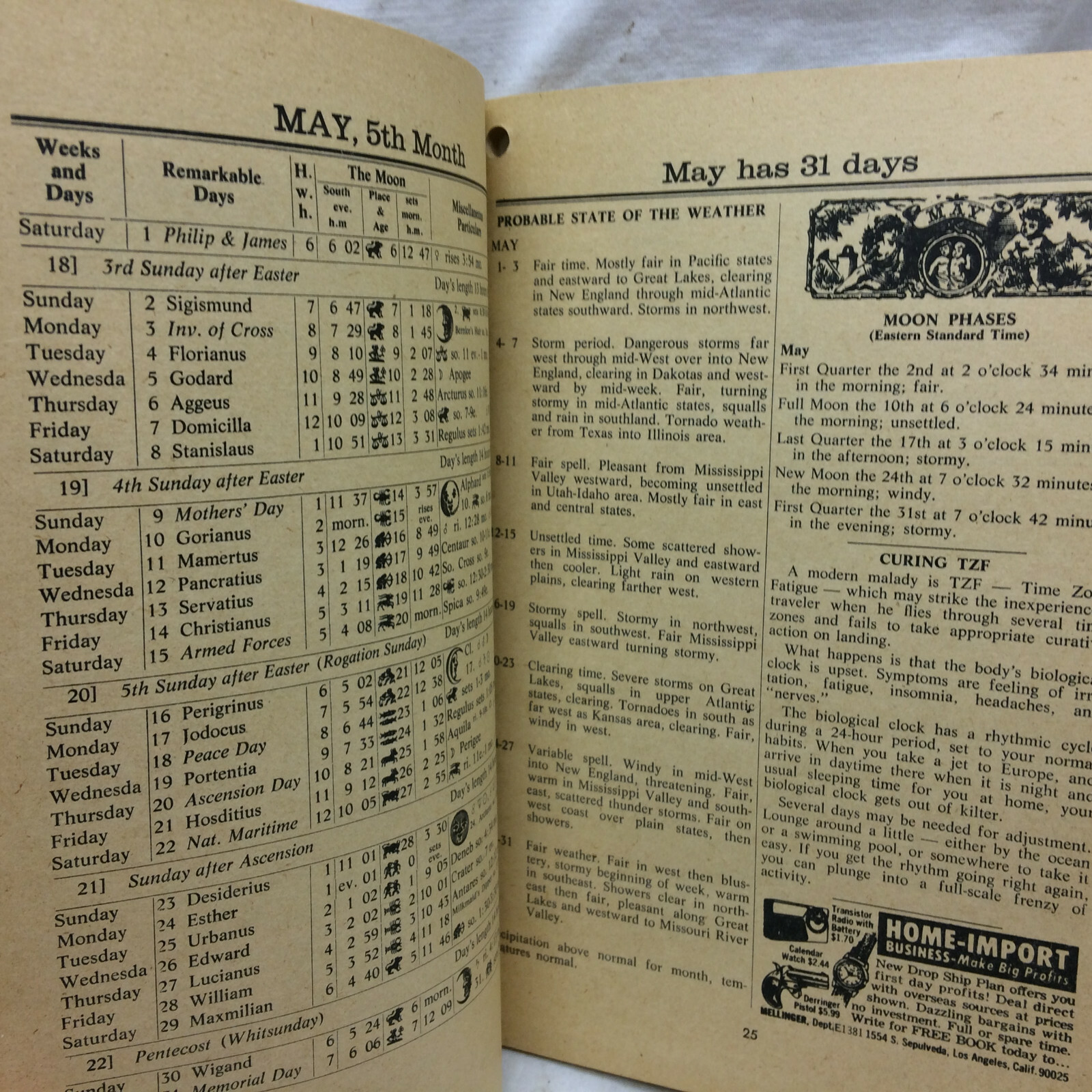 Vintage 1971 Baer&rsquo;s Agricultural Almanac Lancaster, PA